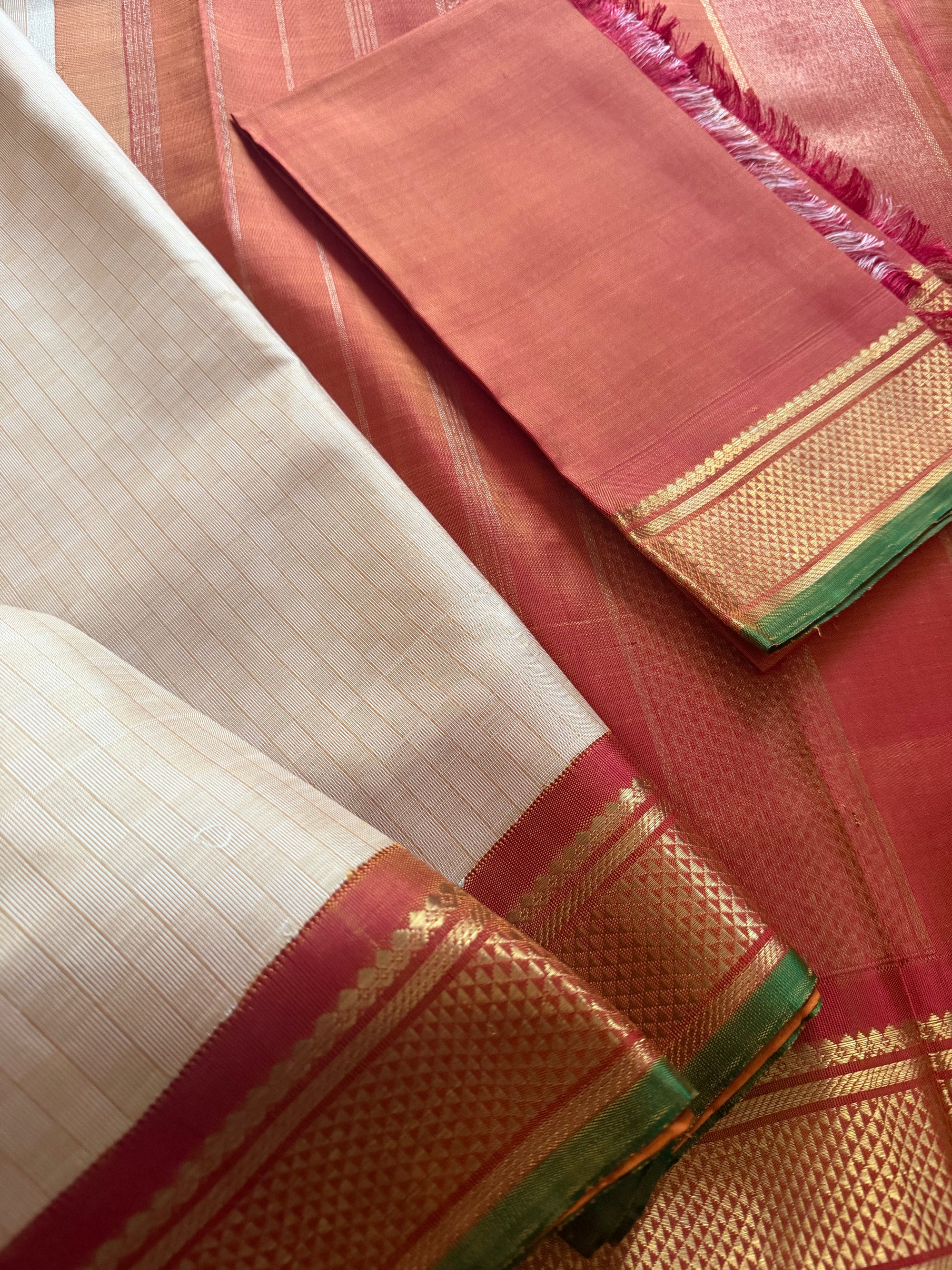 Korvai Kanjivaram  - Vintage Recreation Saree 