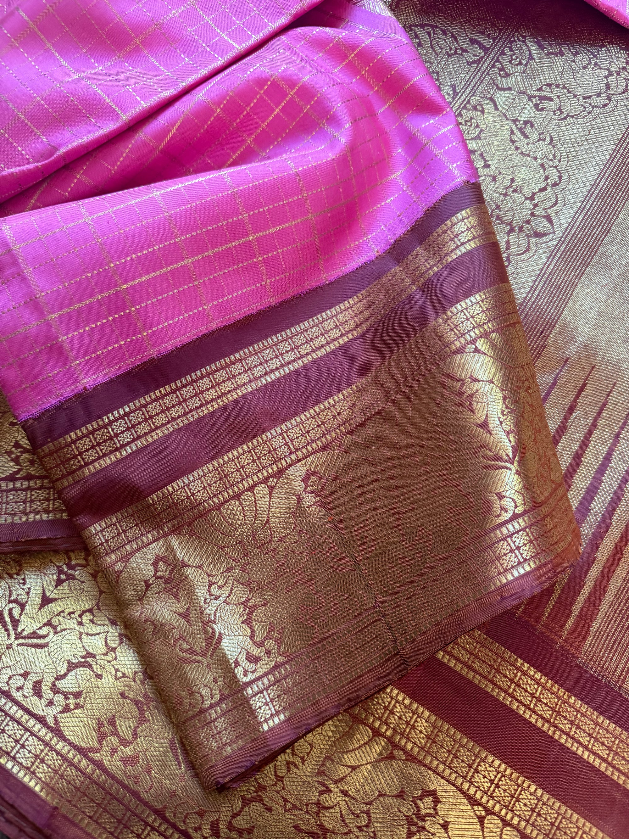 MYTHILI:  Master Weaver Woven Korvai Kanjivaram