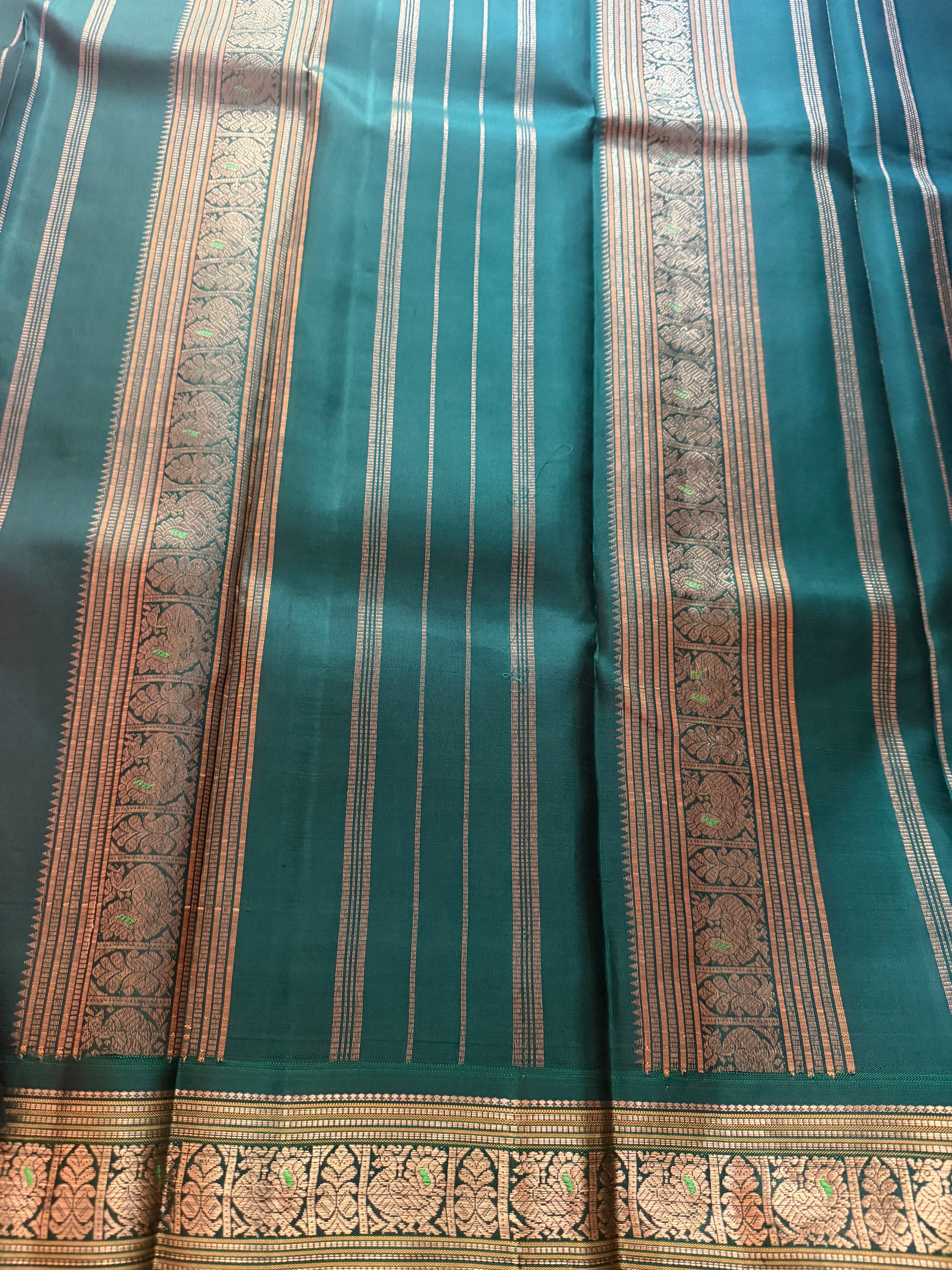 MYTHILI:  Vintage Inspired Korvai Kanjivaram (Lotus pink)