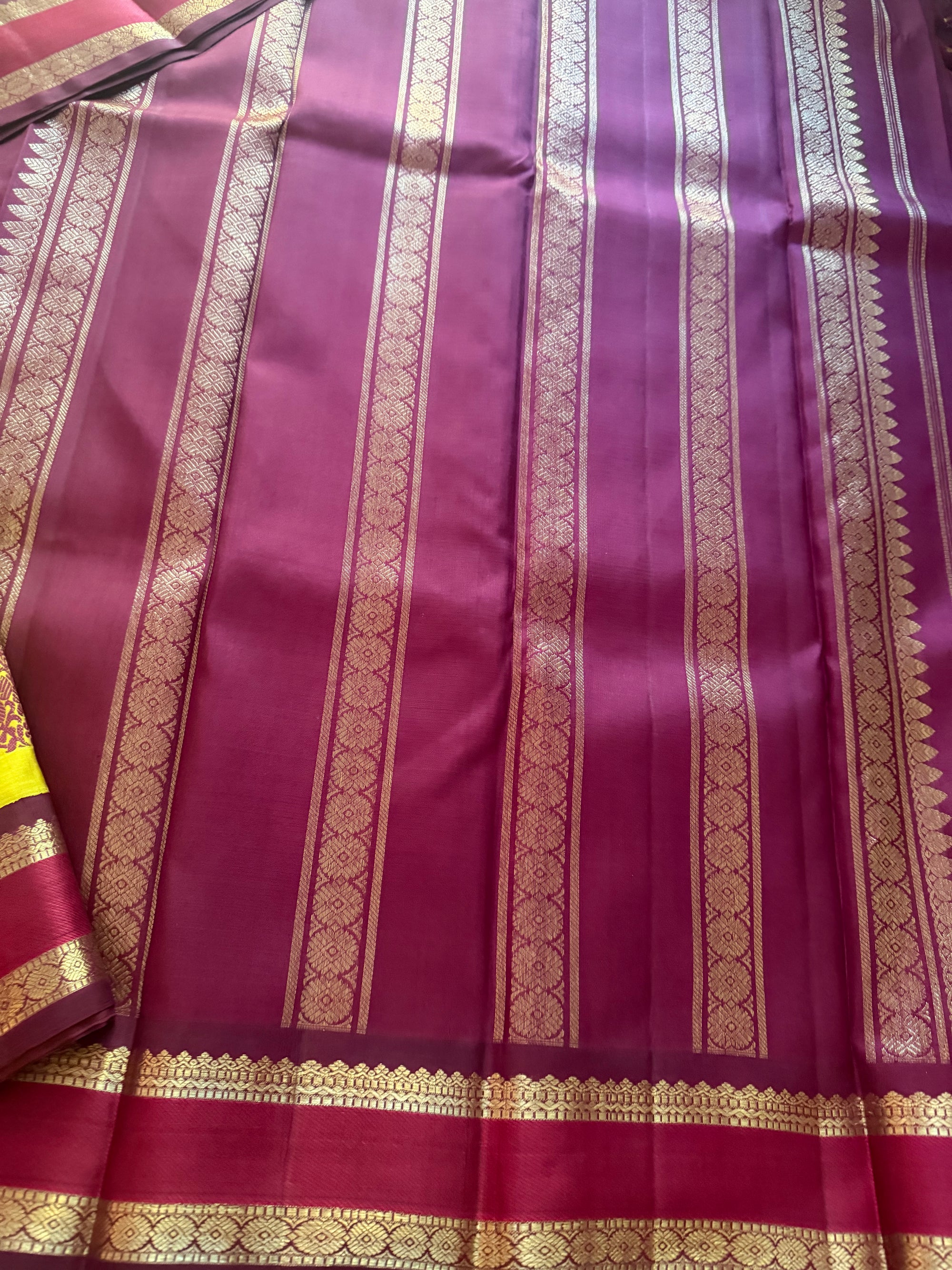 MYTHILI:  Vintage Inspired Korvai Kanjivaram with beetu butta (Sampanga)