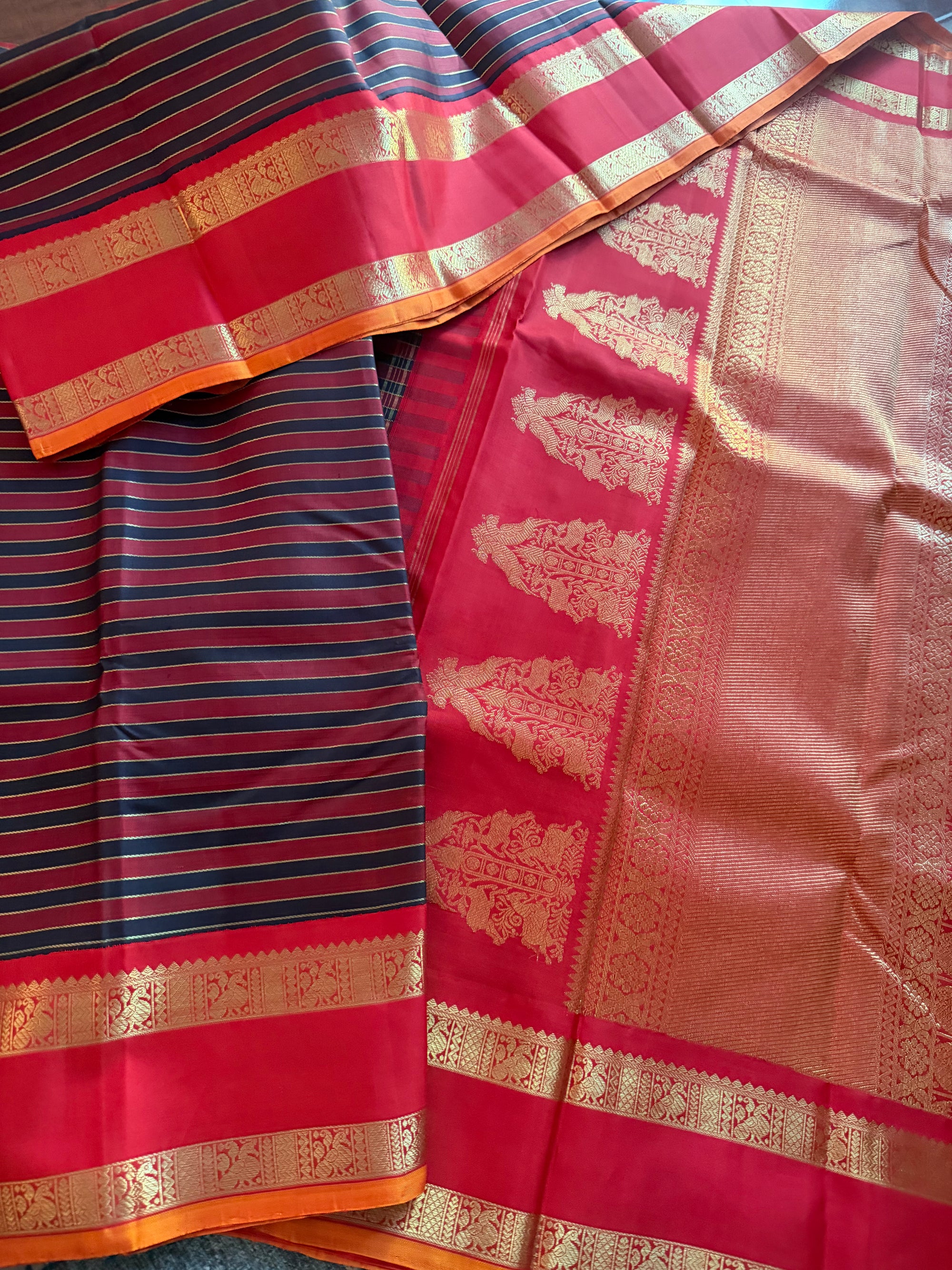 MYTHILI:  Vintage Inspired Veldhari Kanjivaram Silk