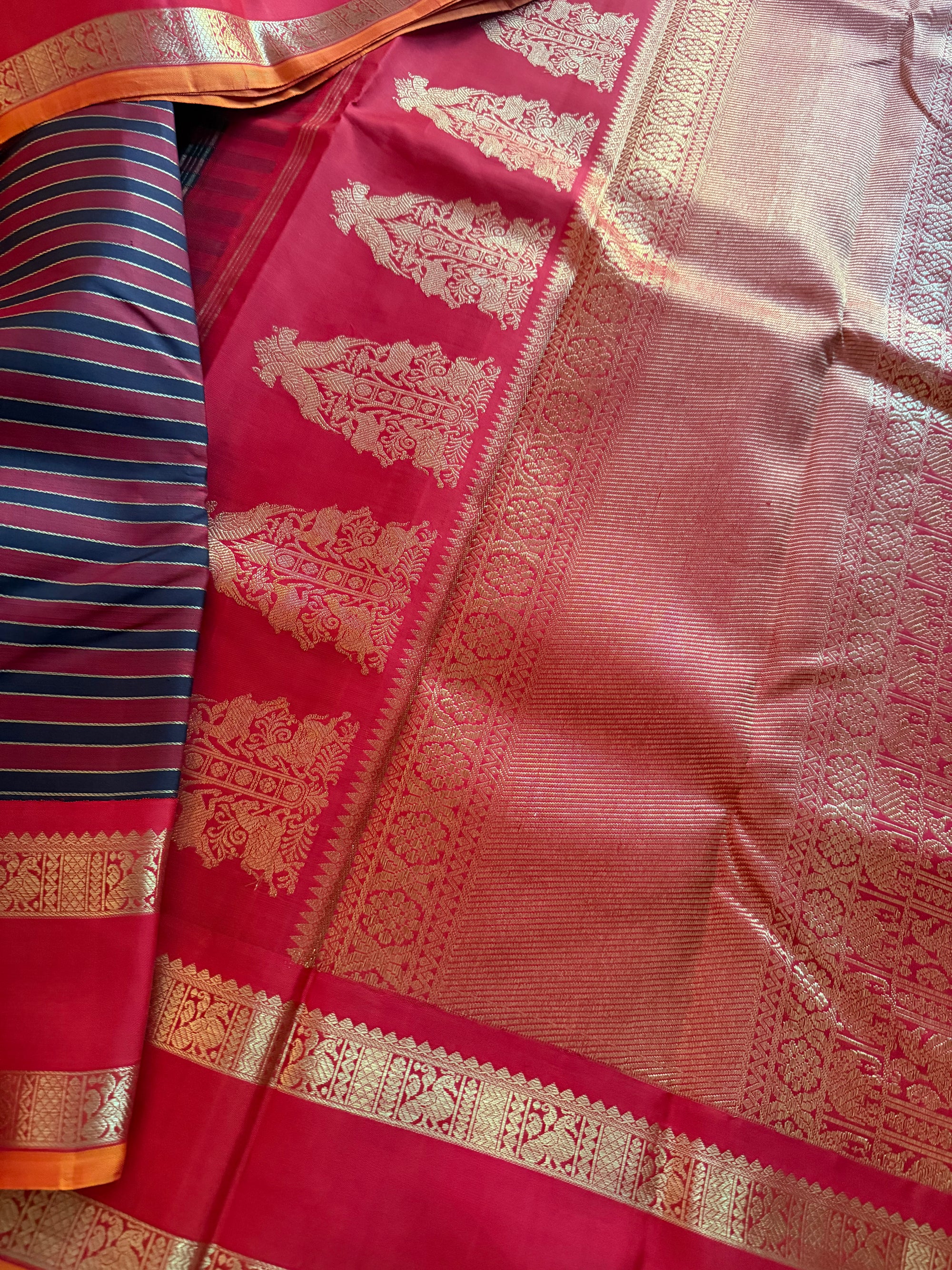 MYTHILI:  Vintage Inspired Veldhari Kanjivaram Silk