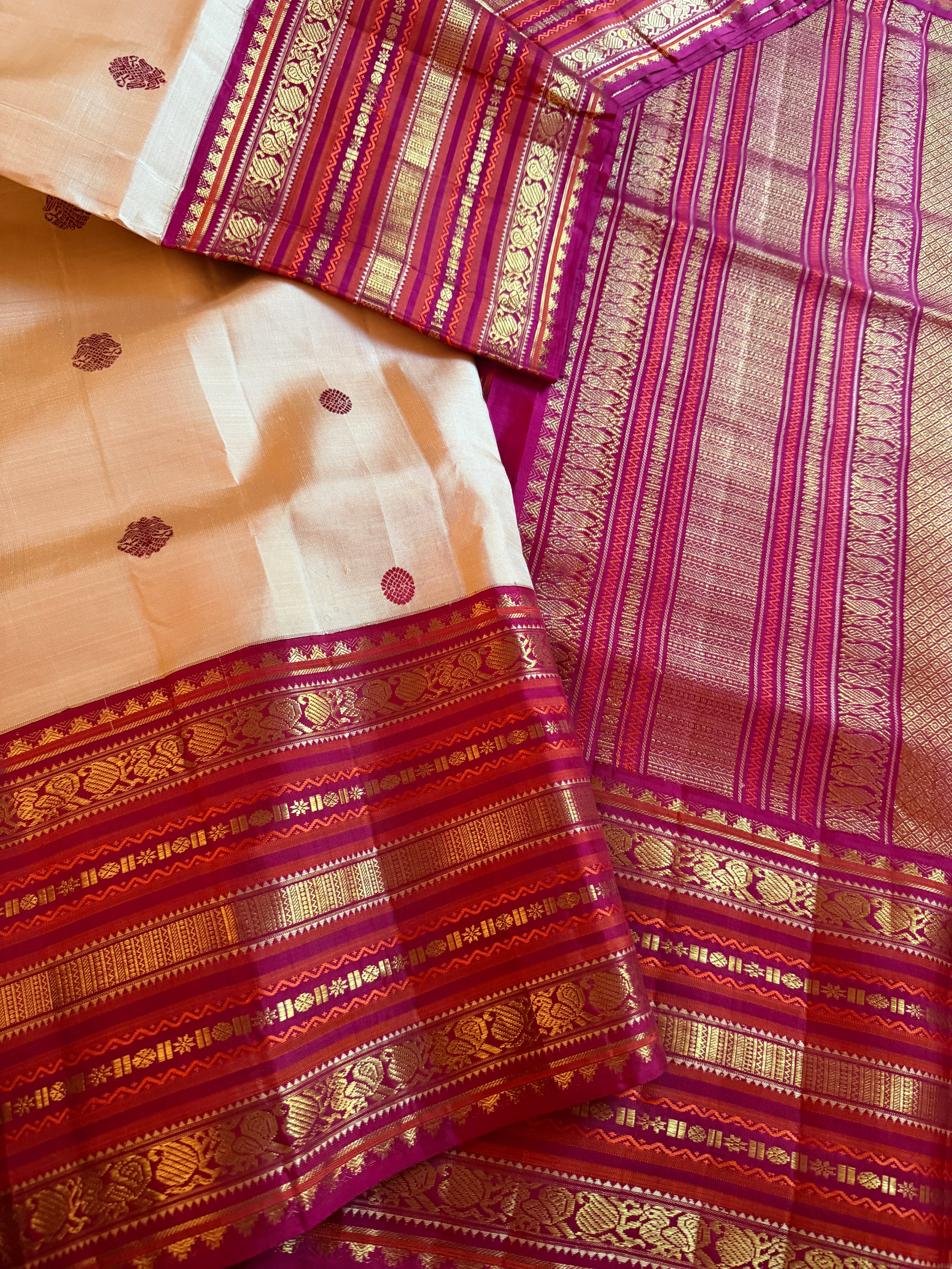 MYTHILI:  Vintage Inspired Korvai Kanjivaram