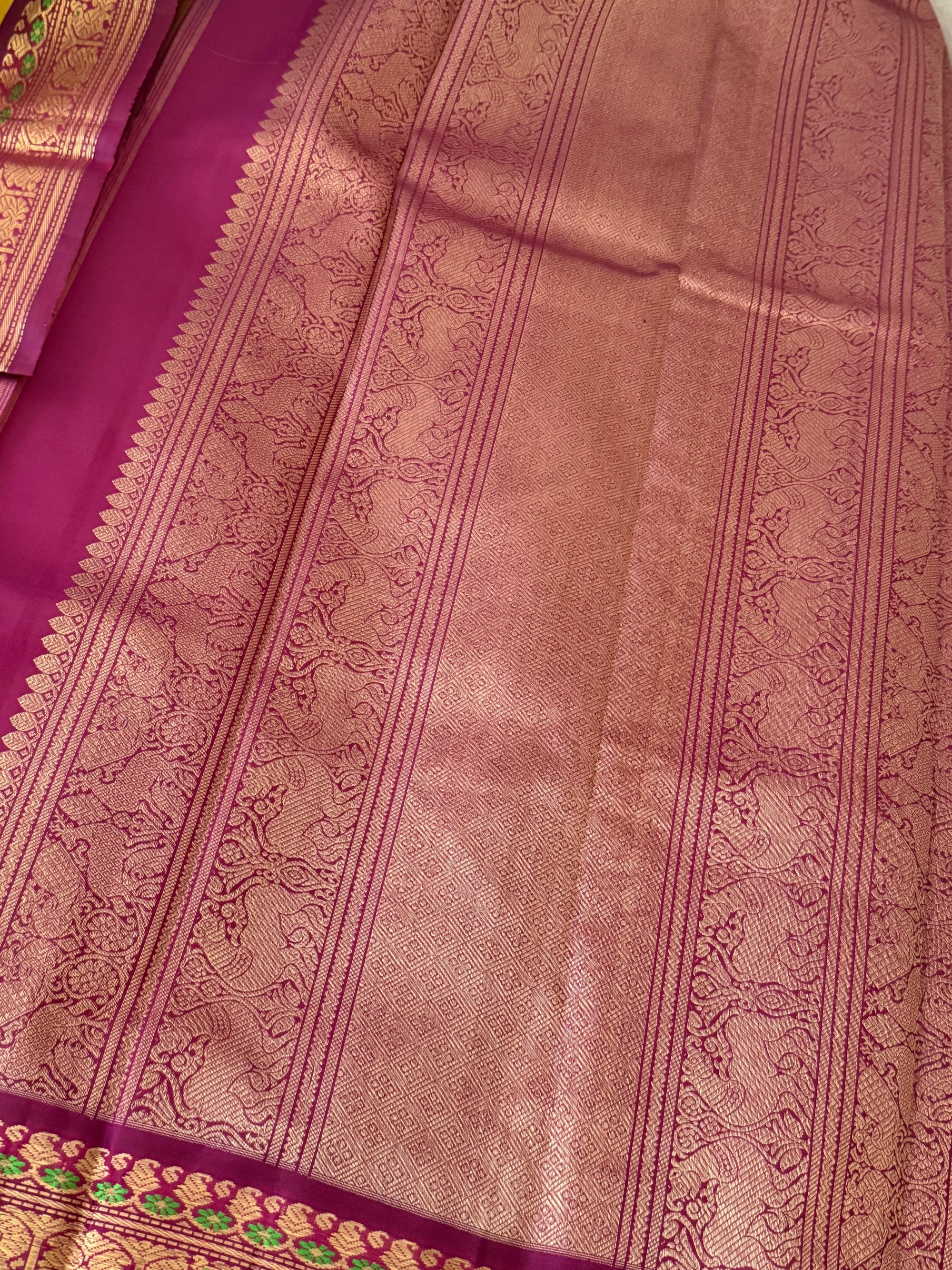 MYTHILI:   Korvai Kanjivaram Silk (Sampanga &amp; Purple)