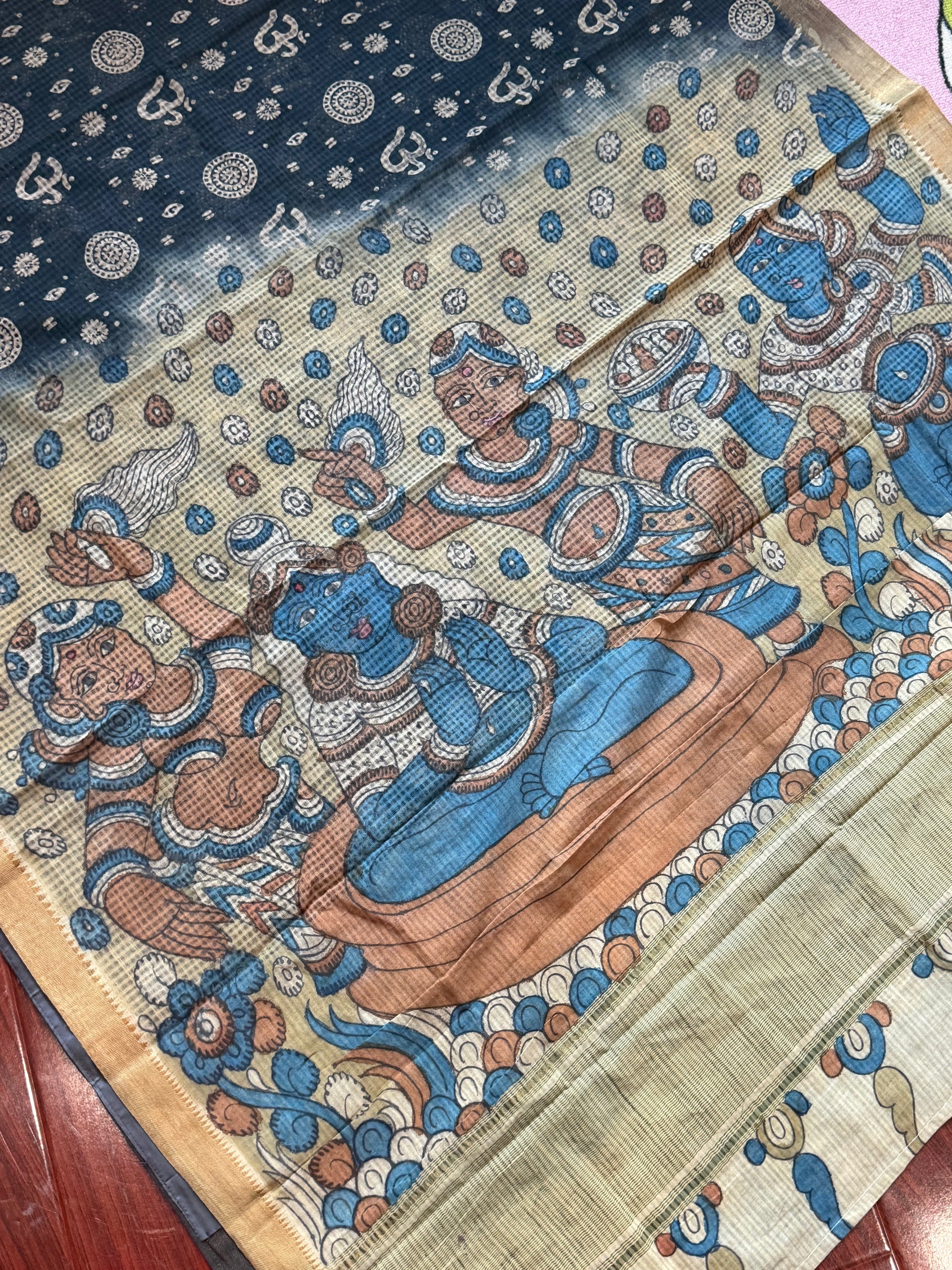 Blockprints + Kalamkari on Mangalagiri Cotton