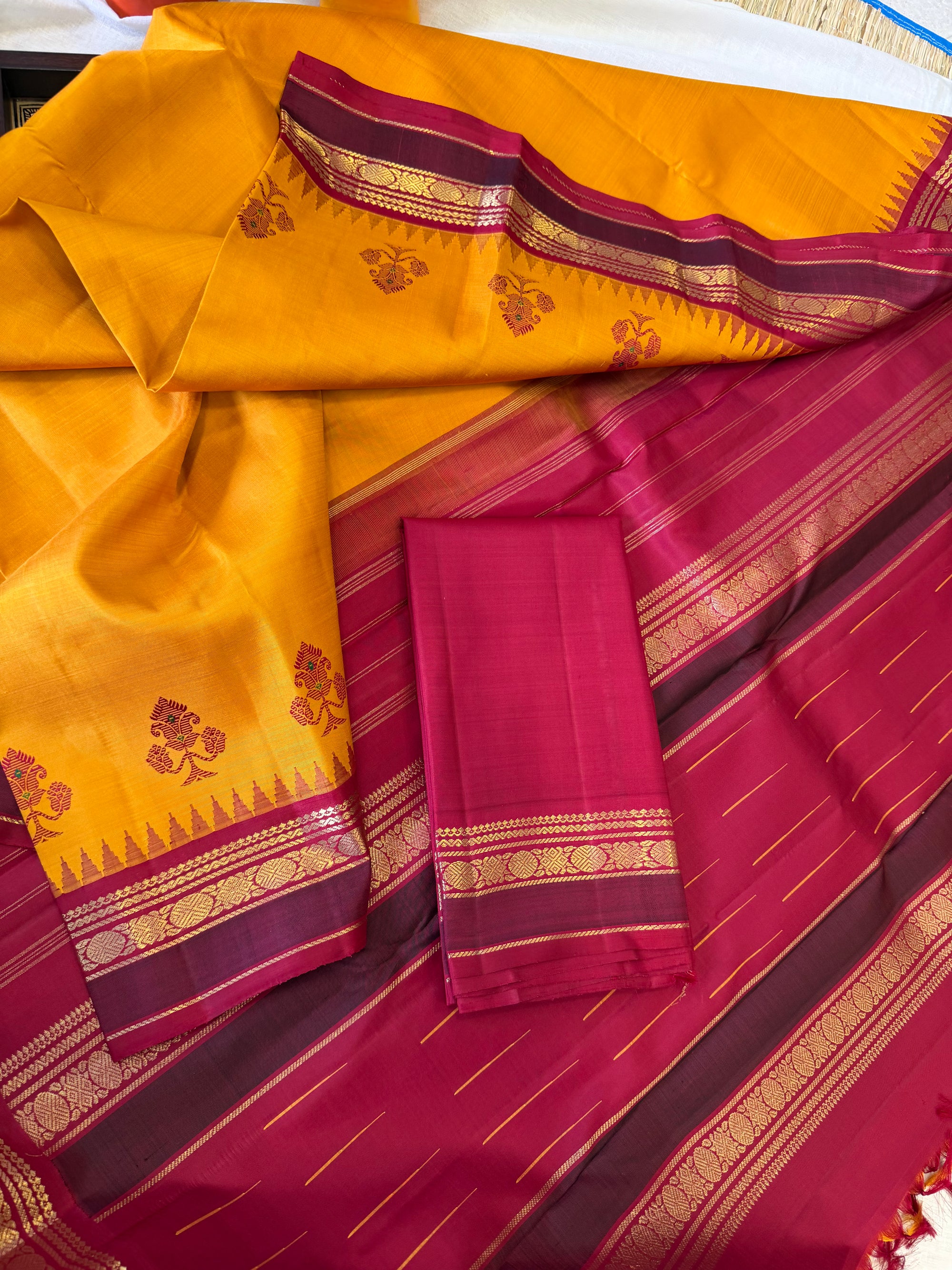 Korvai Kanjivaram  - Vintage Recreation Saree 