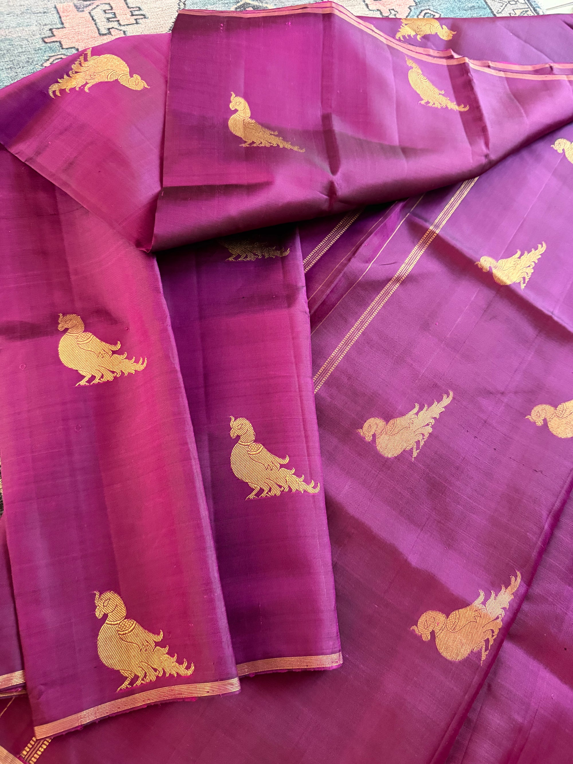 Kili Kanjivaram Silk -  Deep Purple