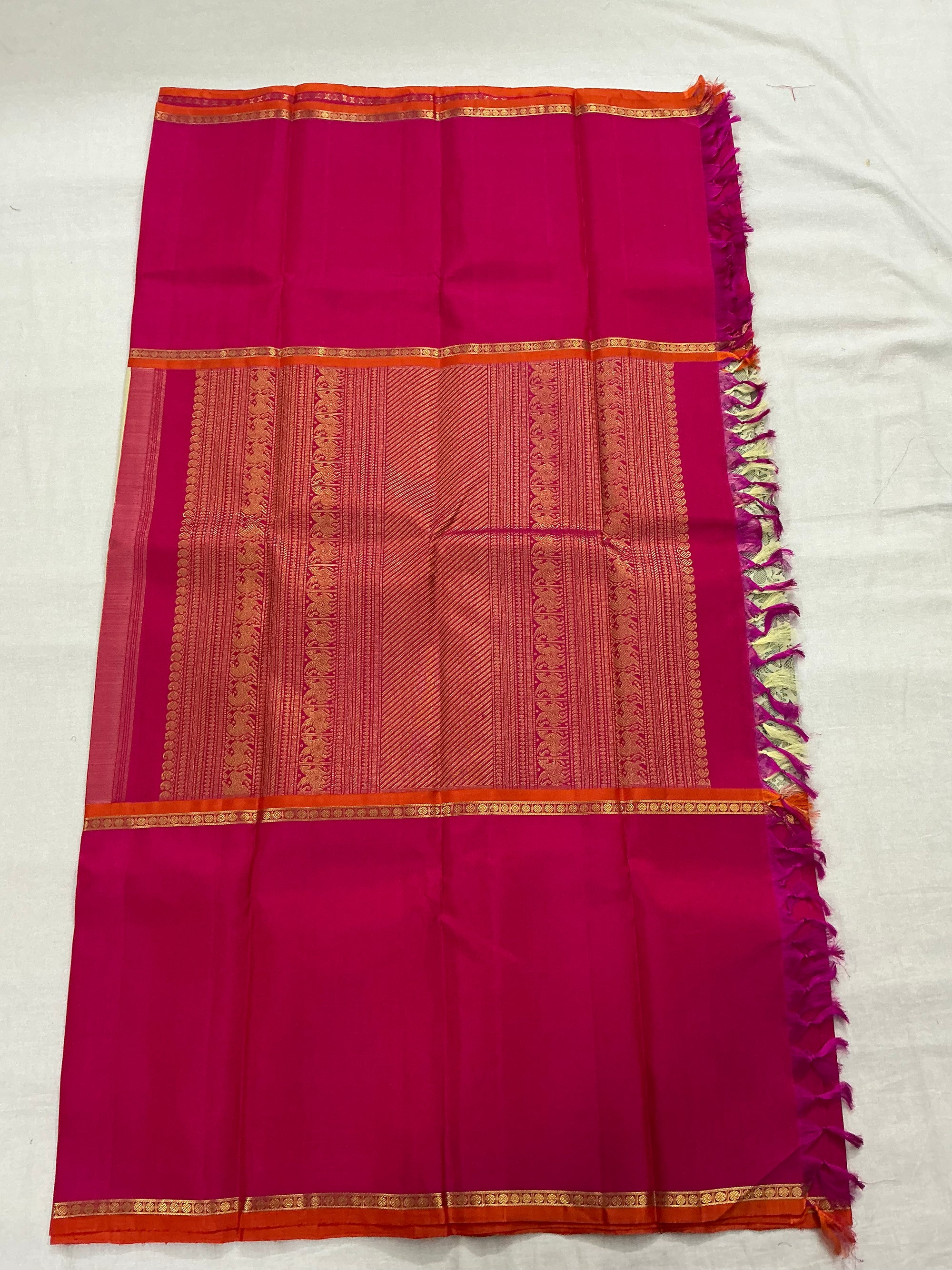 MYTHILI:  Vanasingaram Korvai Kanjivaram Silk (Pencil sketch style)