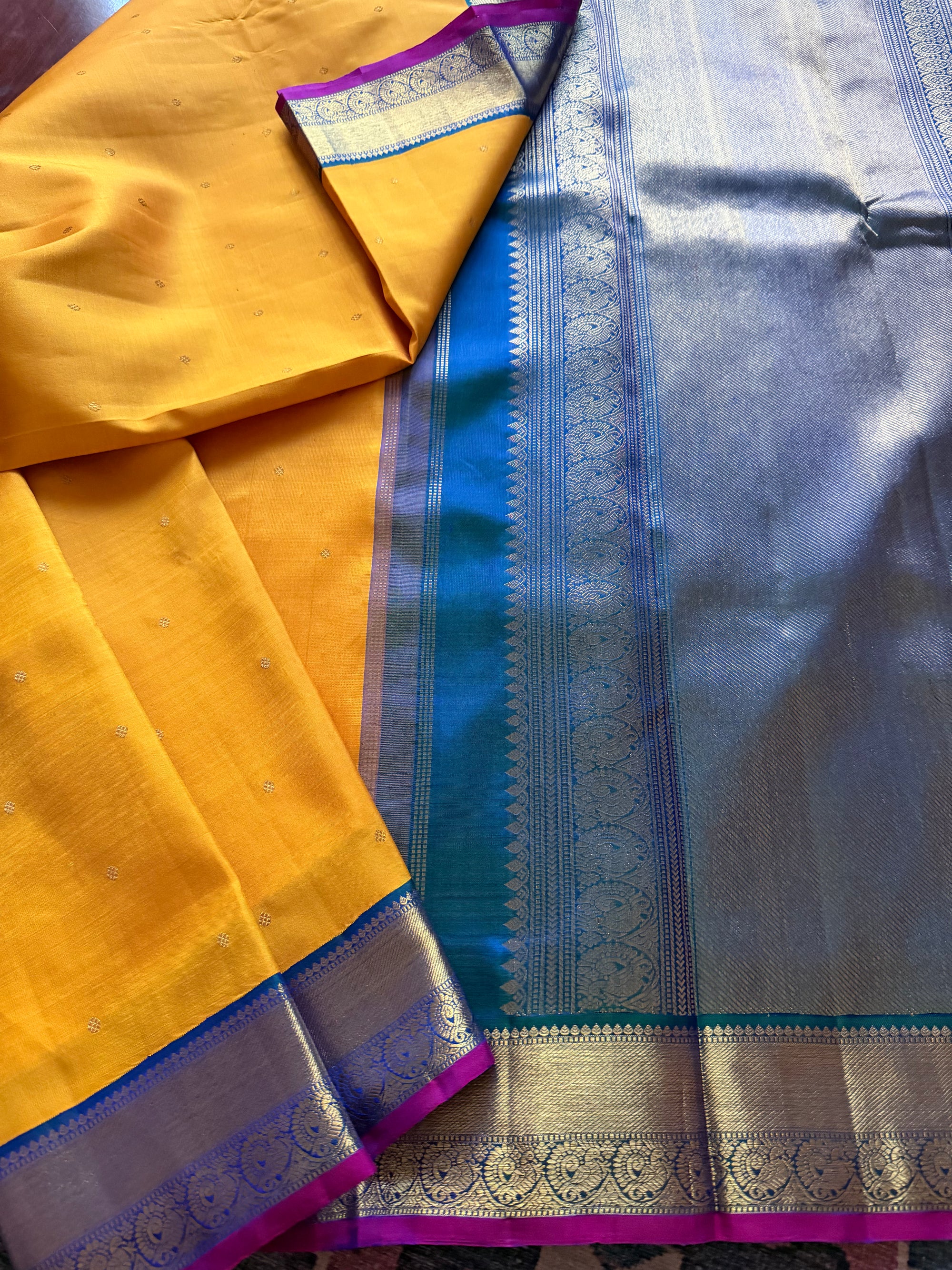 MYTHILI:  Pasumanjal + Peacock Green