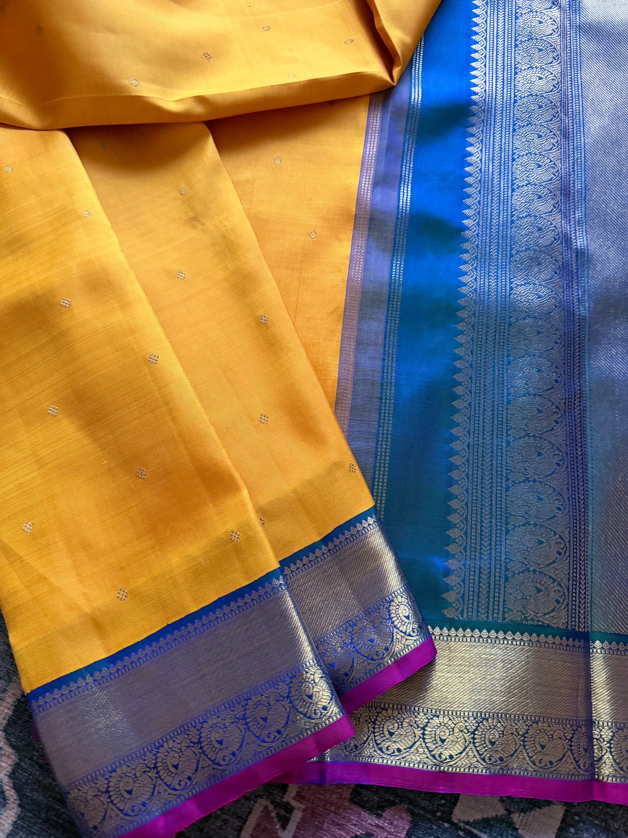 MYTHILI:  Pasumanjal + Peacock Green