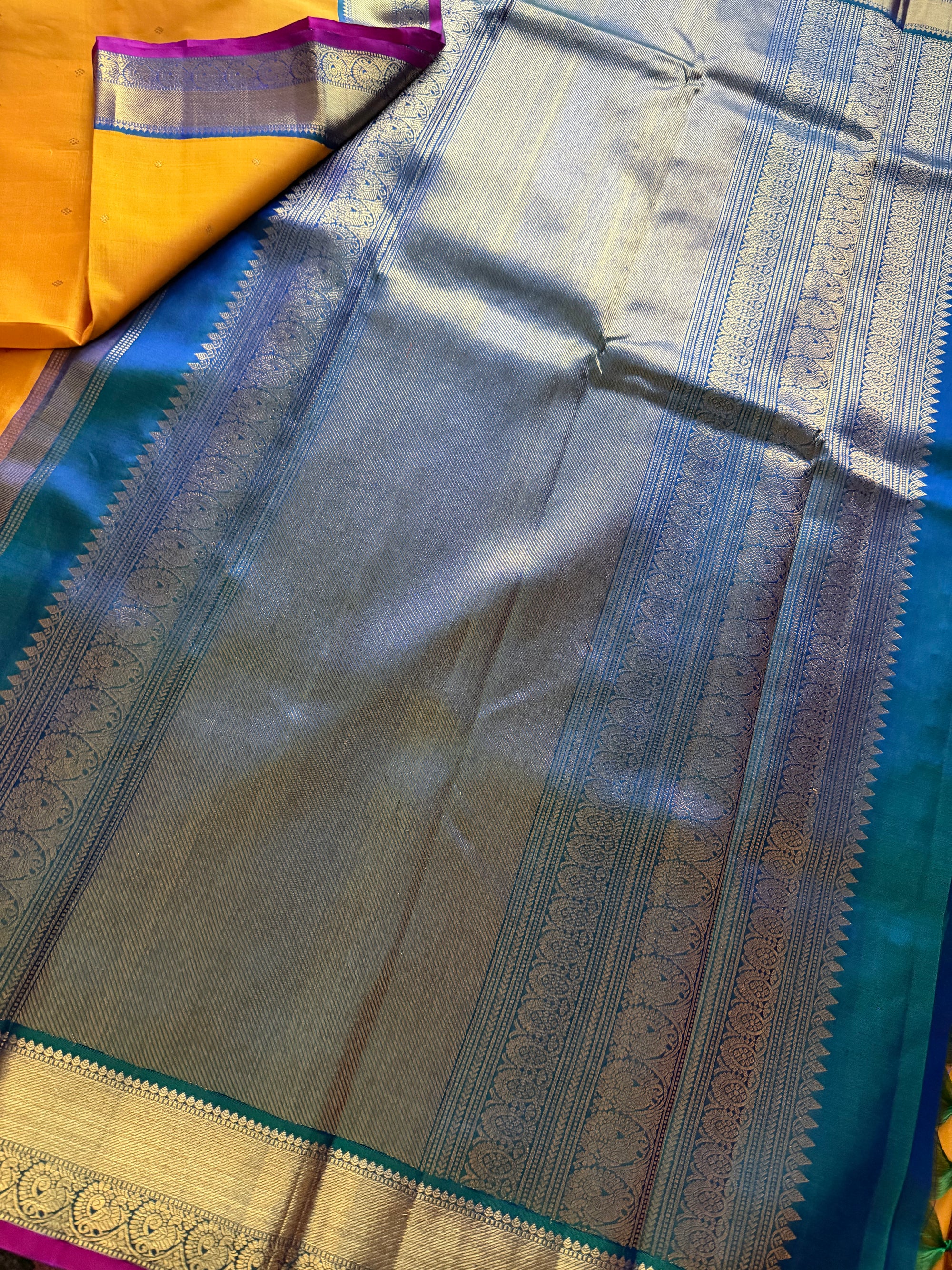 MYTHILI:  Pasumanjal + Peacock Green