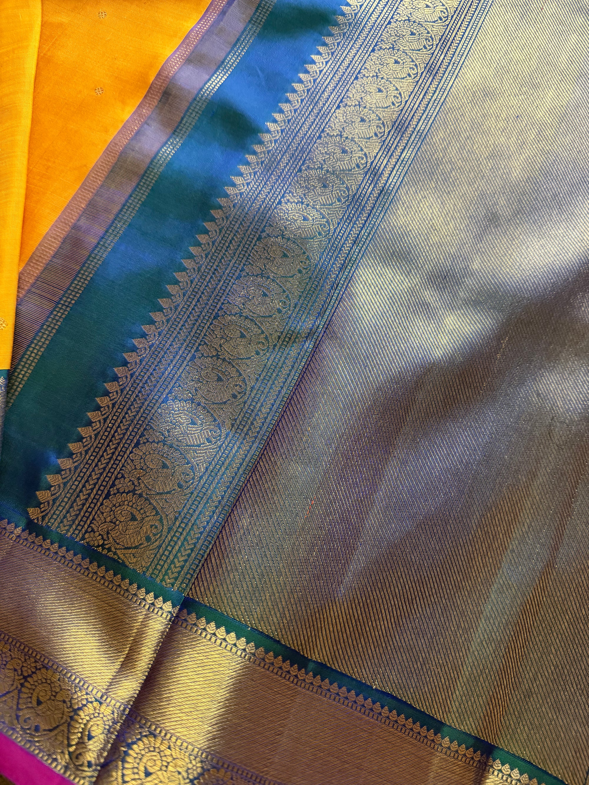MYTHILI:  Pasumanjal + Peacock Green