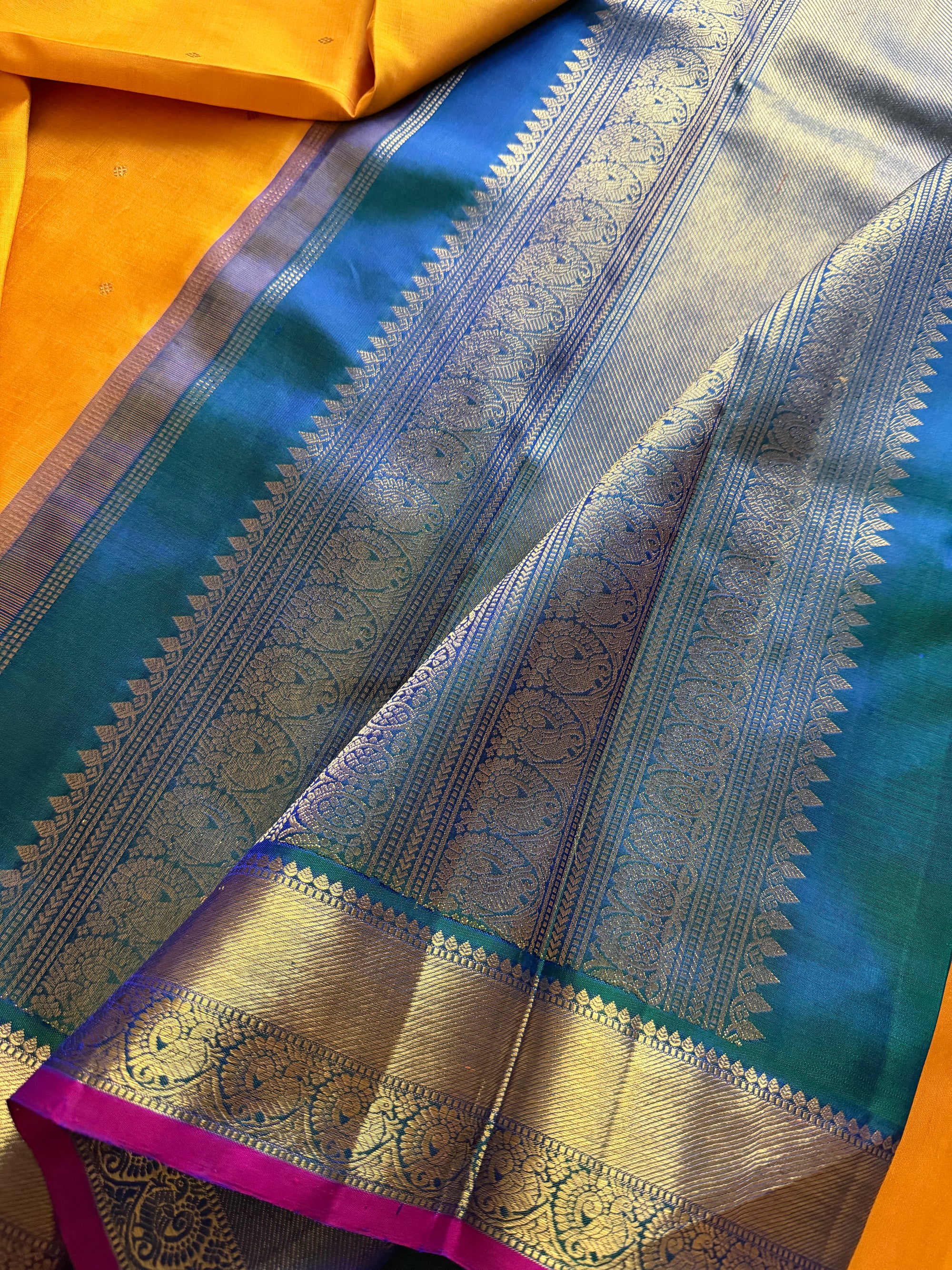 MYTHILI:  Pasumanjal + Peacock Green