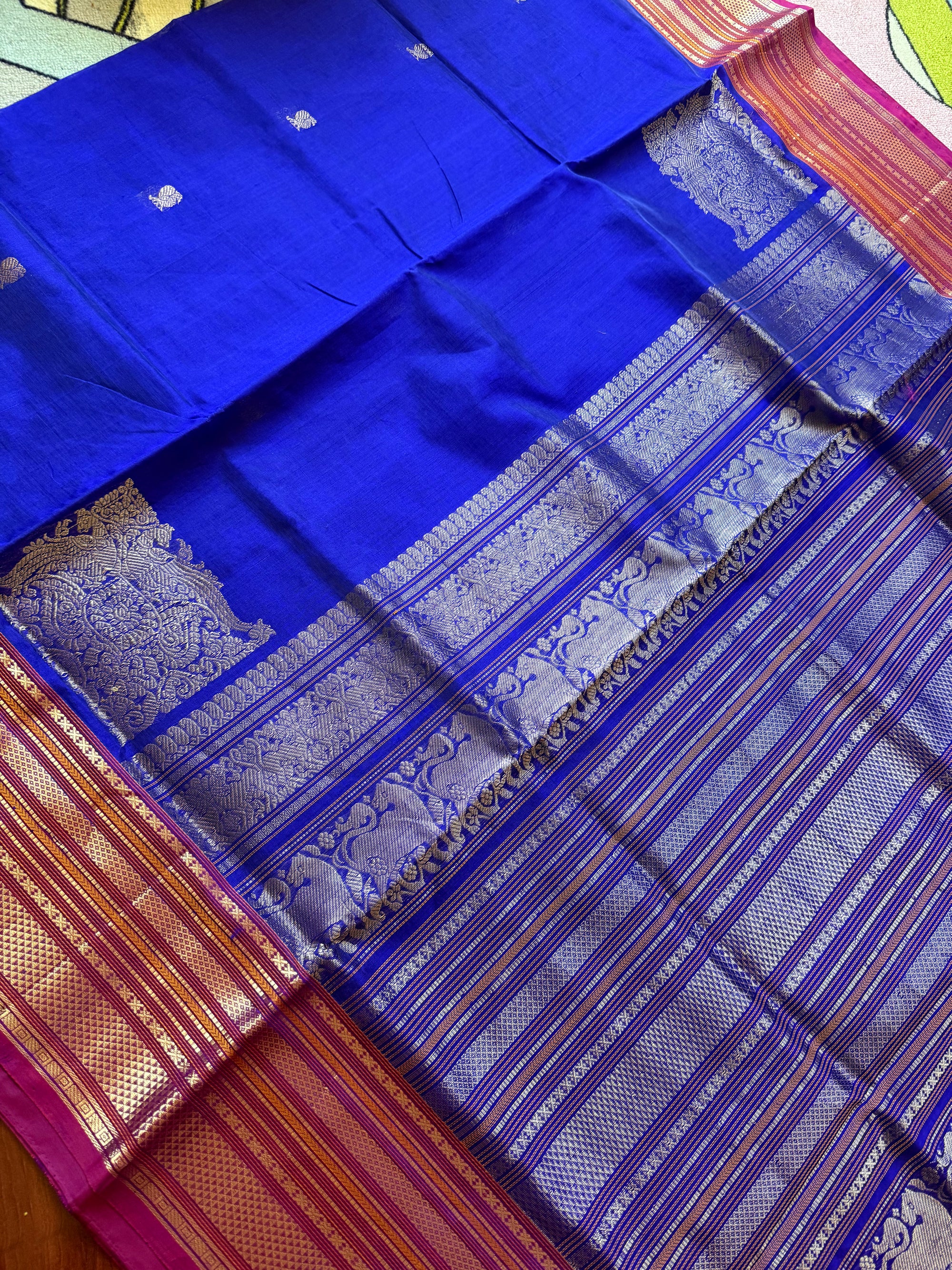 Silk Cotton : Konia Buttas (MS Blue)