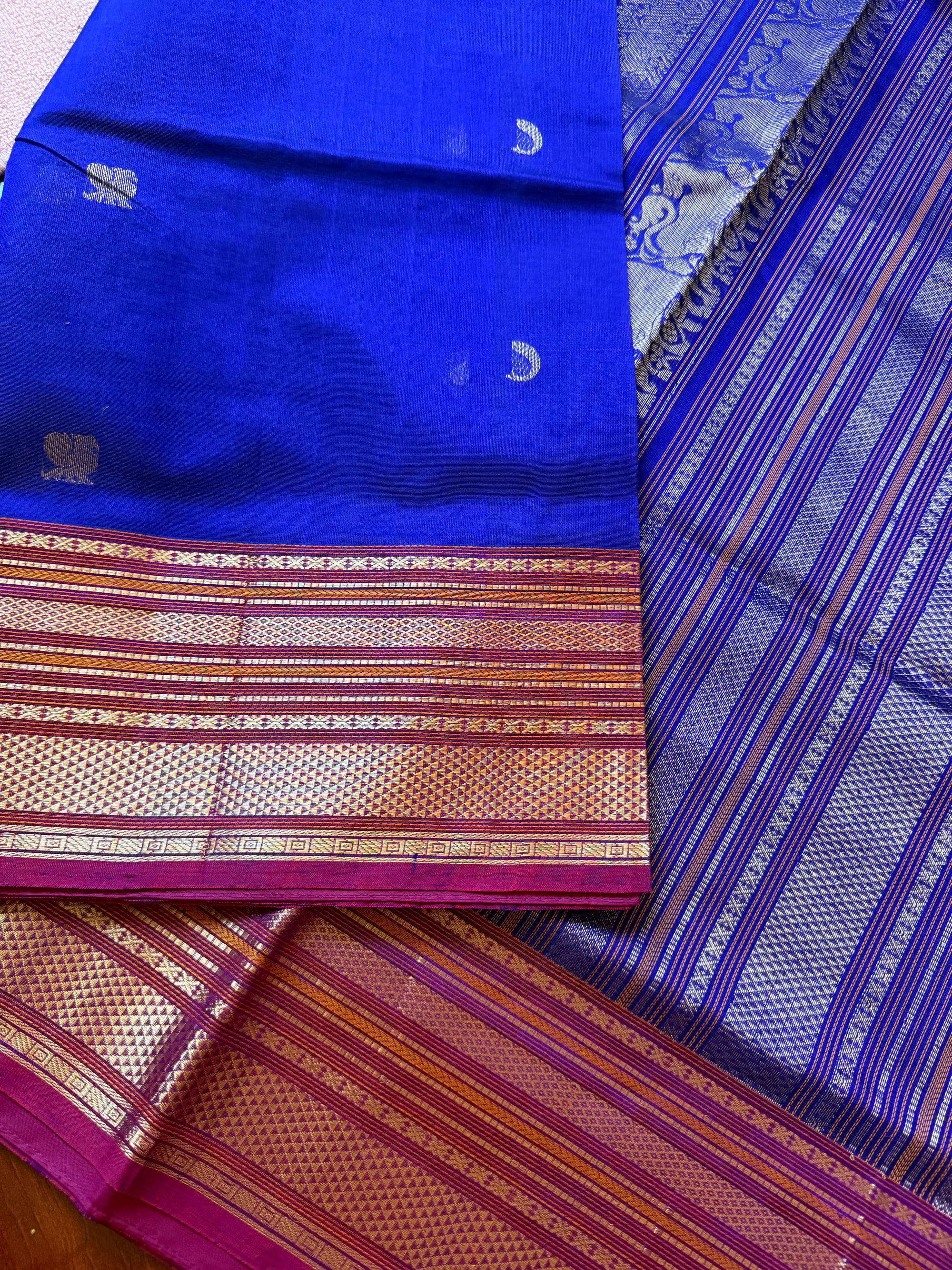 Silk Cotton : Konia Buttas (MS Blue)