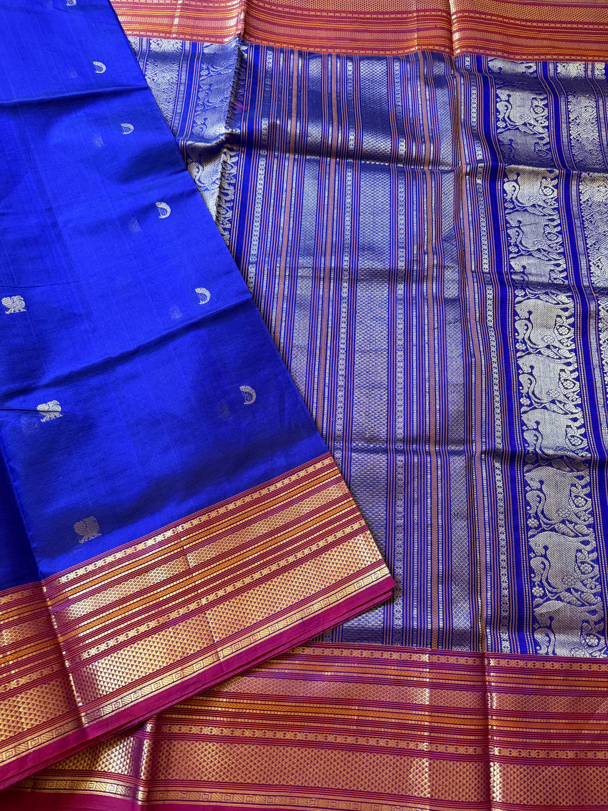 Silk Cotton : Konia Buttas (MS Blue)