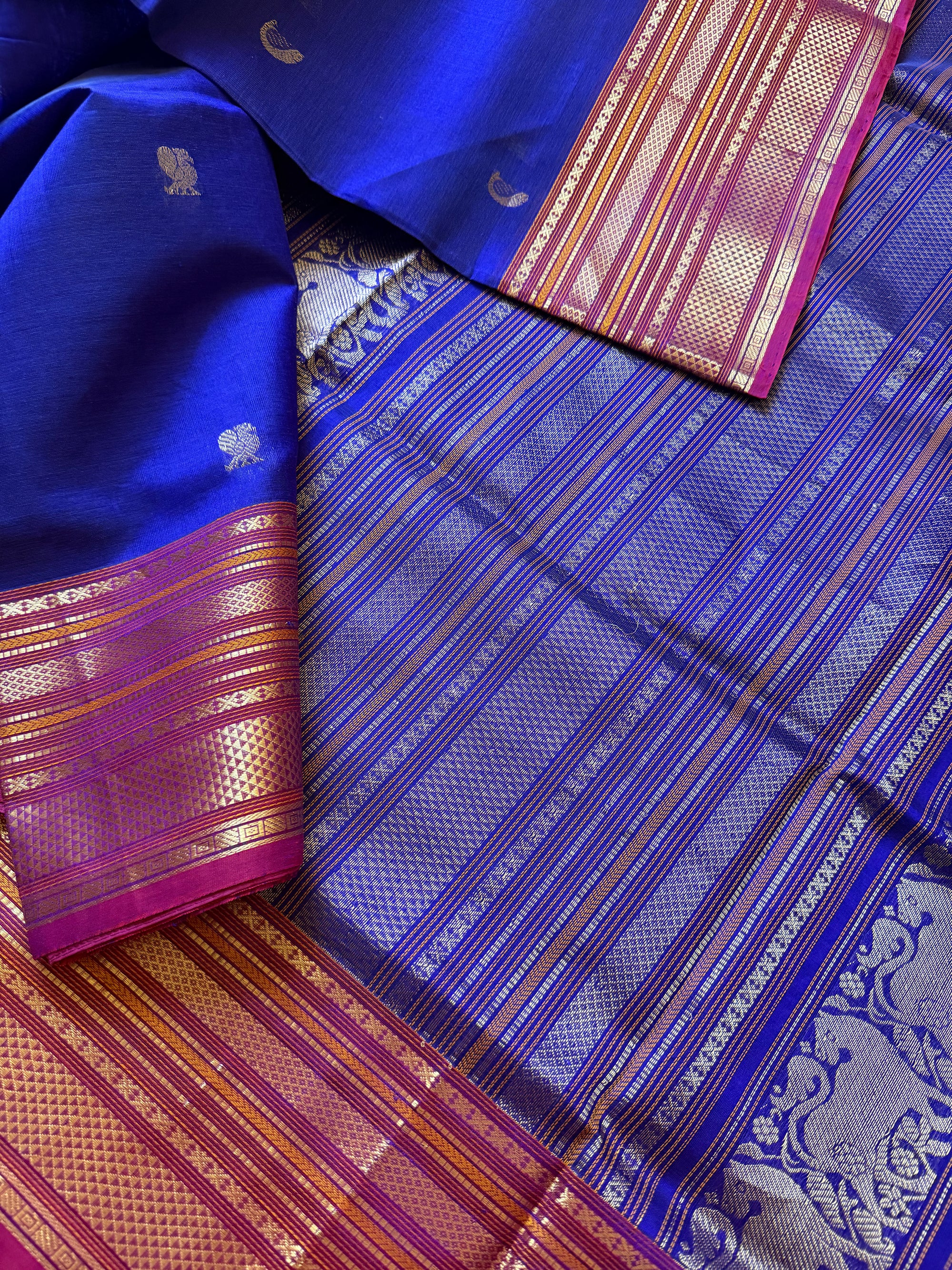 Silk Cotton : Konia Buttas (MS Blue)
