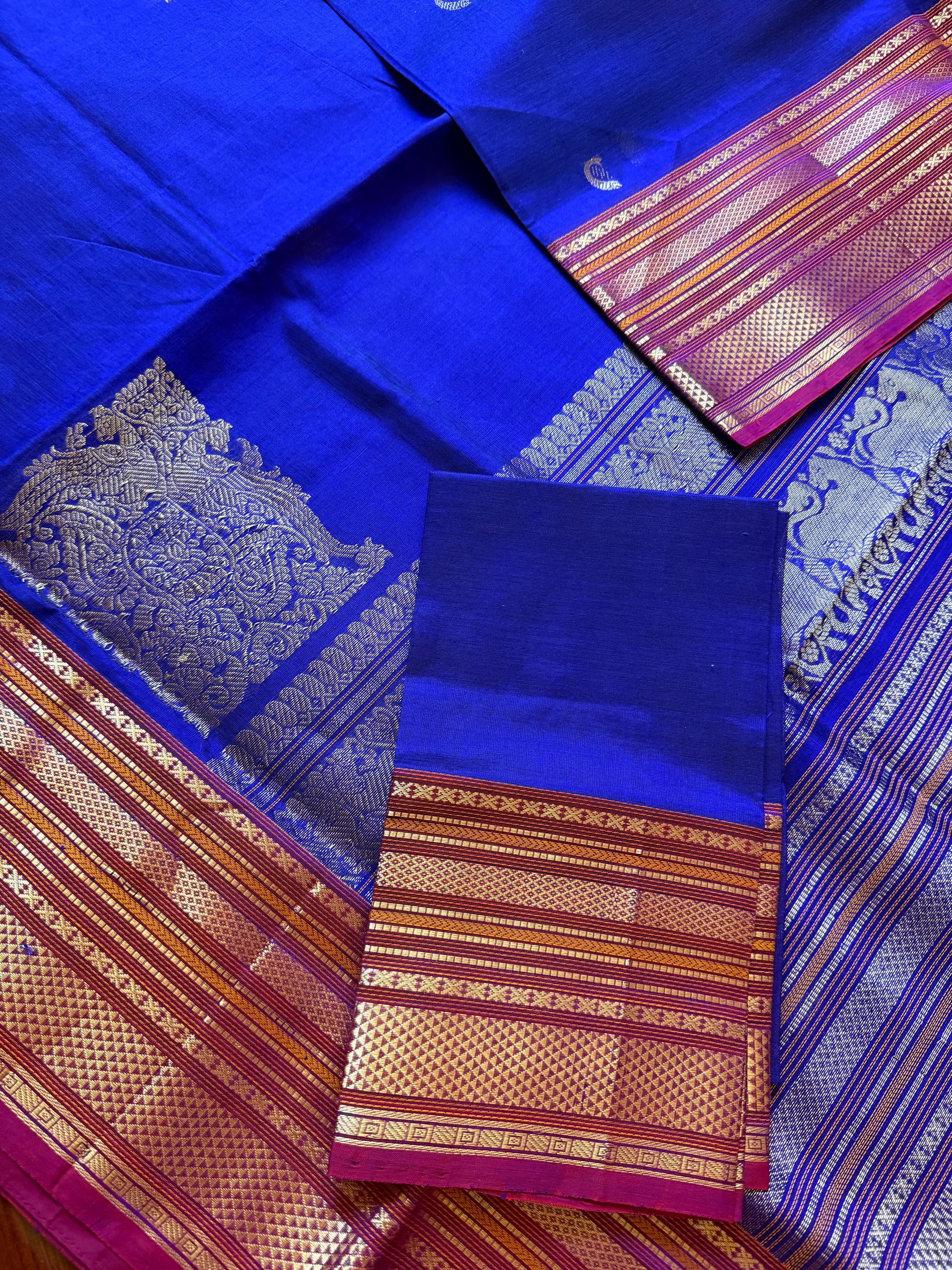 Silk Cotton : Konia Buttas (MS Blue)