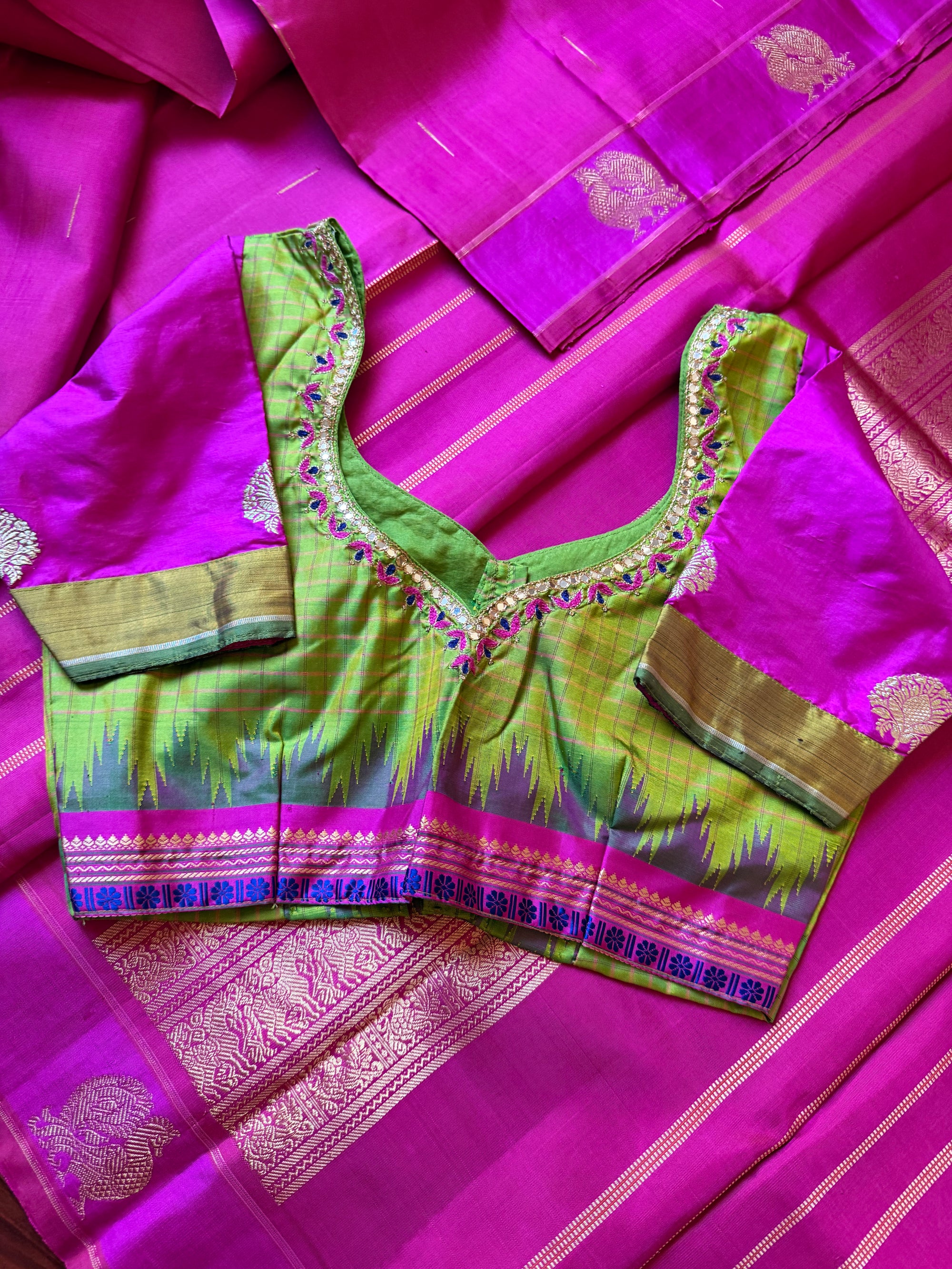 Handcrafted Kanjivaram Silk Blouse