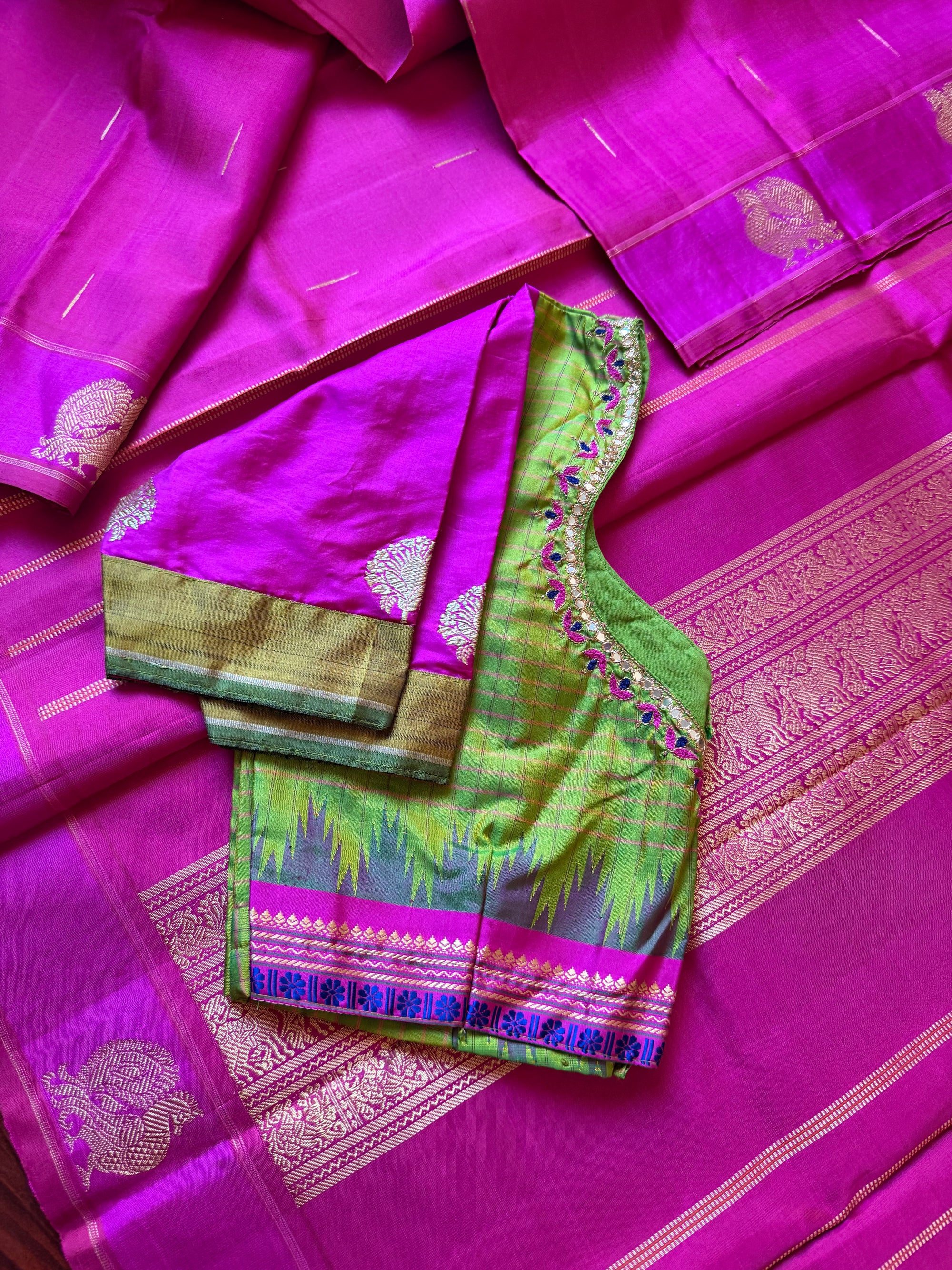 Handcrafted Kanjivaram Silk Blouse