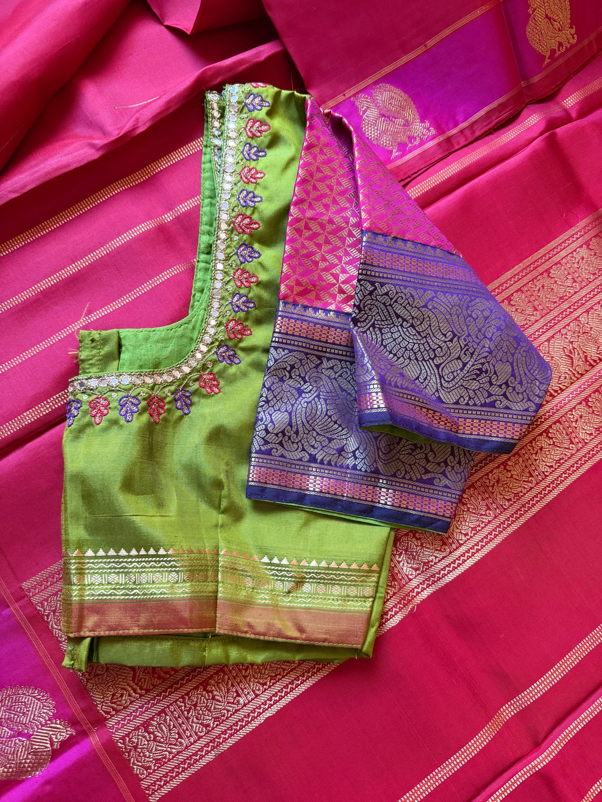 Handcrafted Kanjivaram Silk Blouse