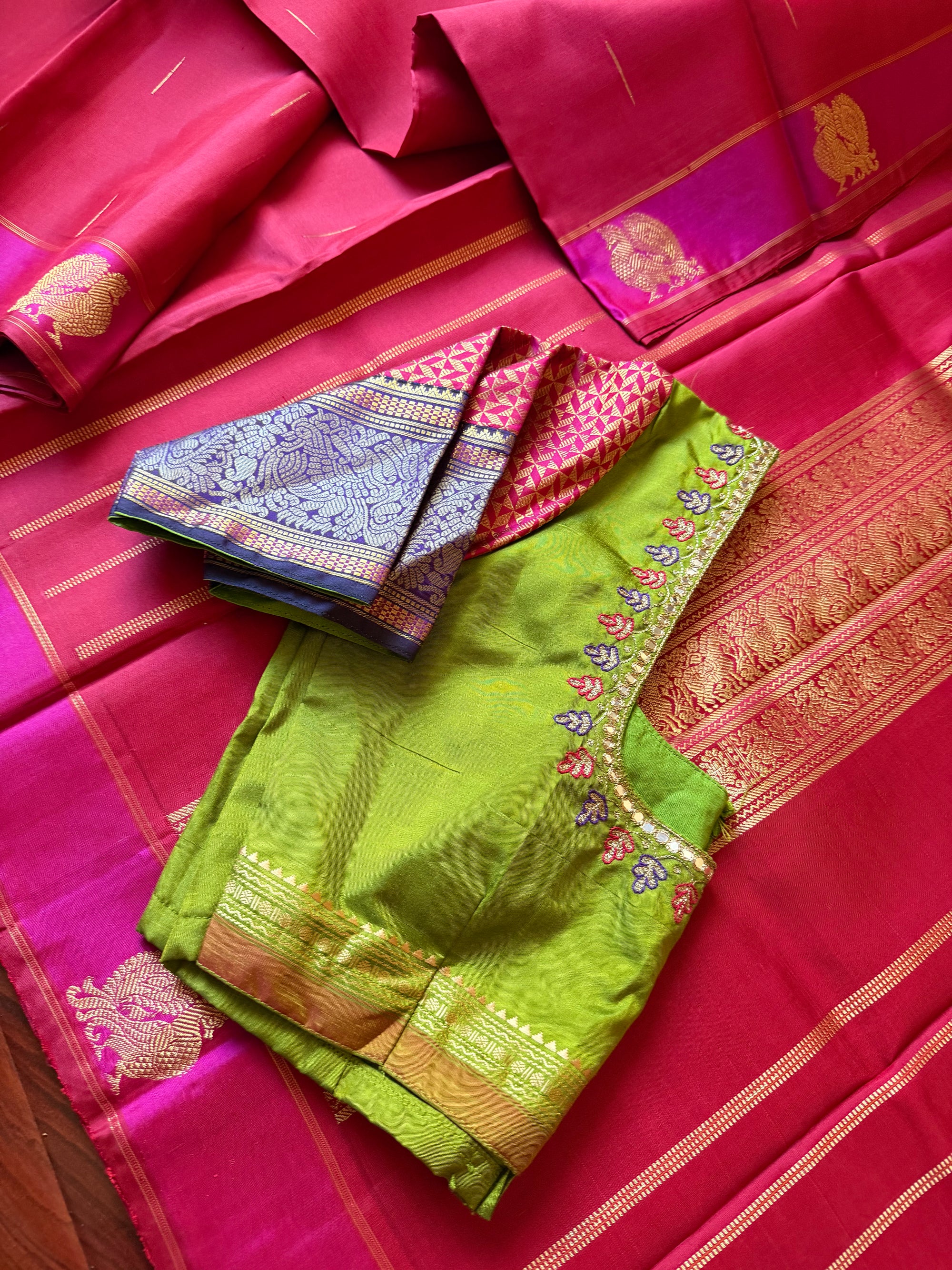 Handcrafted Kanjivaram Silk Blouse