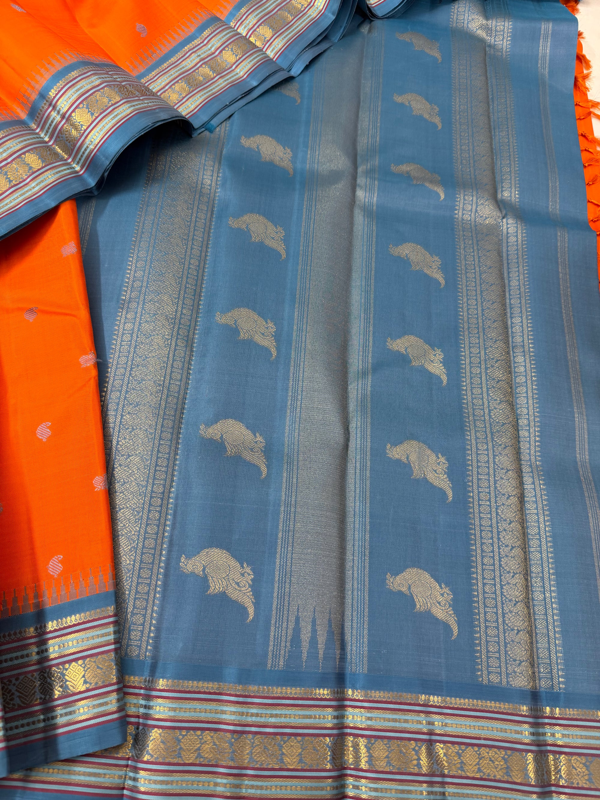 MAATHEY: Korvai Kanjivaram Silk
