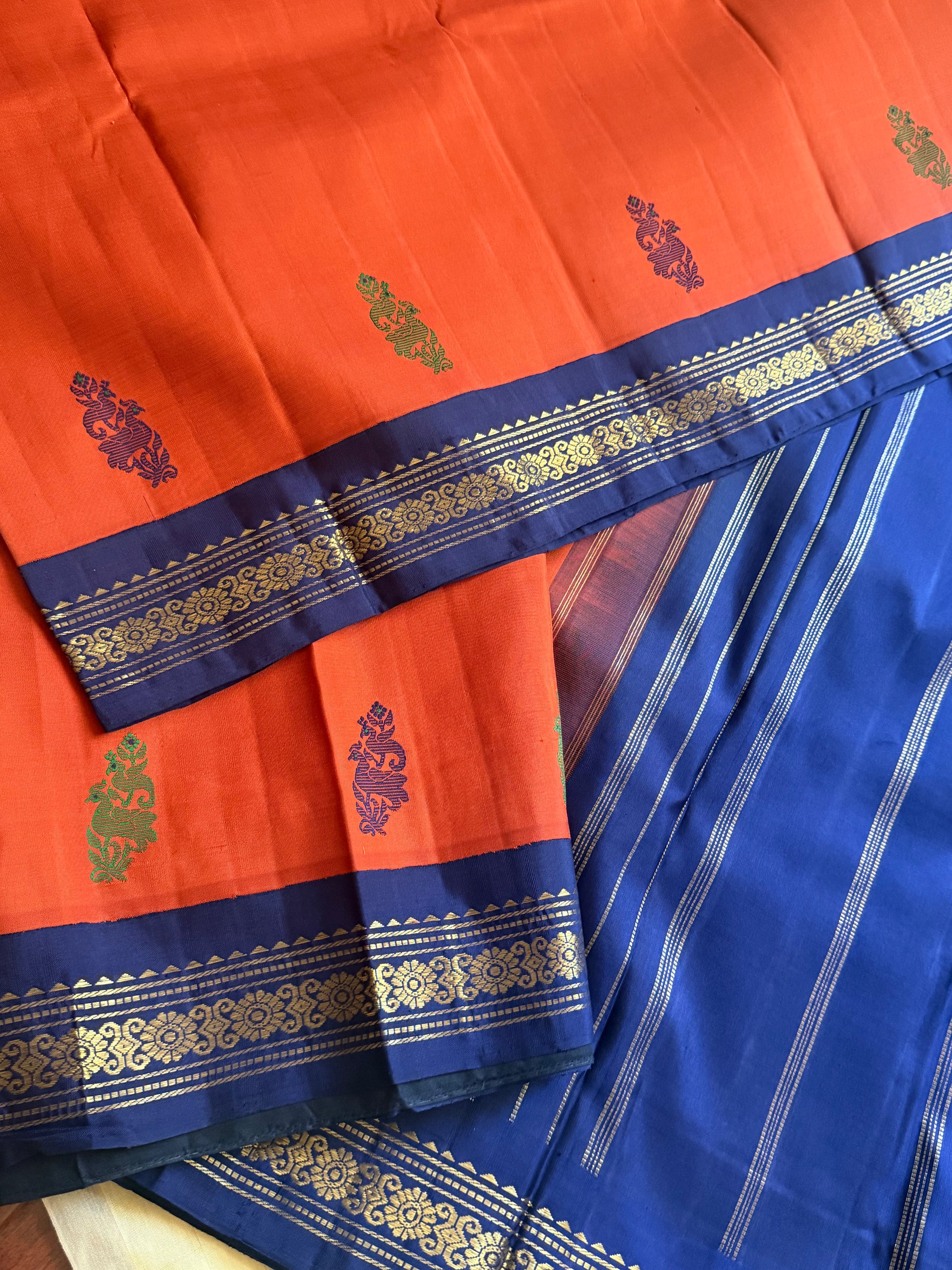 Korvai Kanjivaram  - Vintage Recreation Saree 