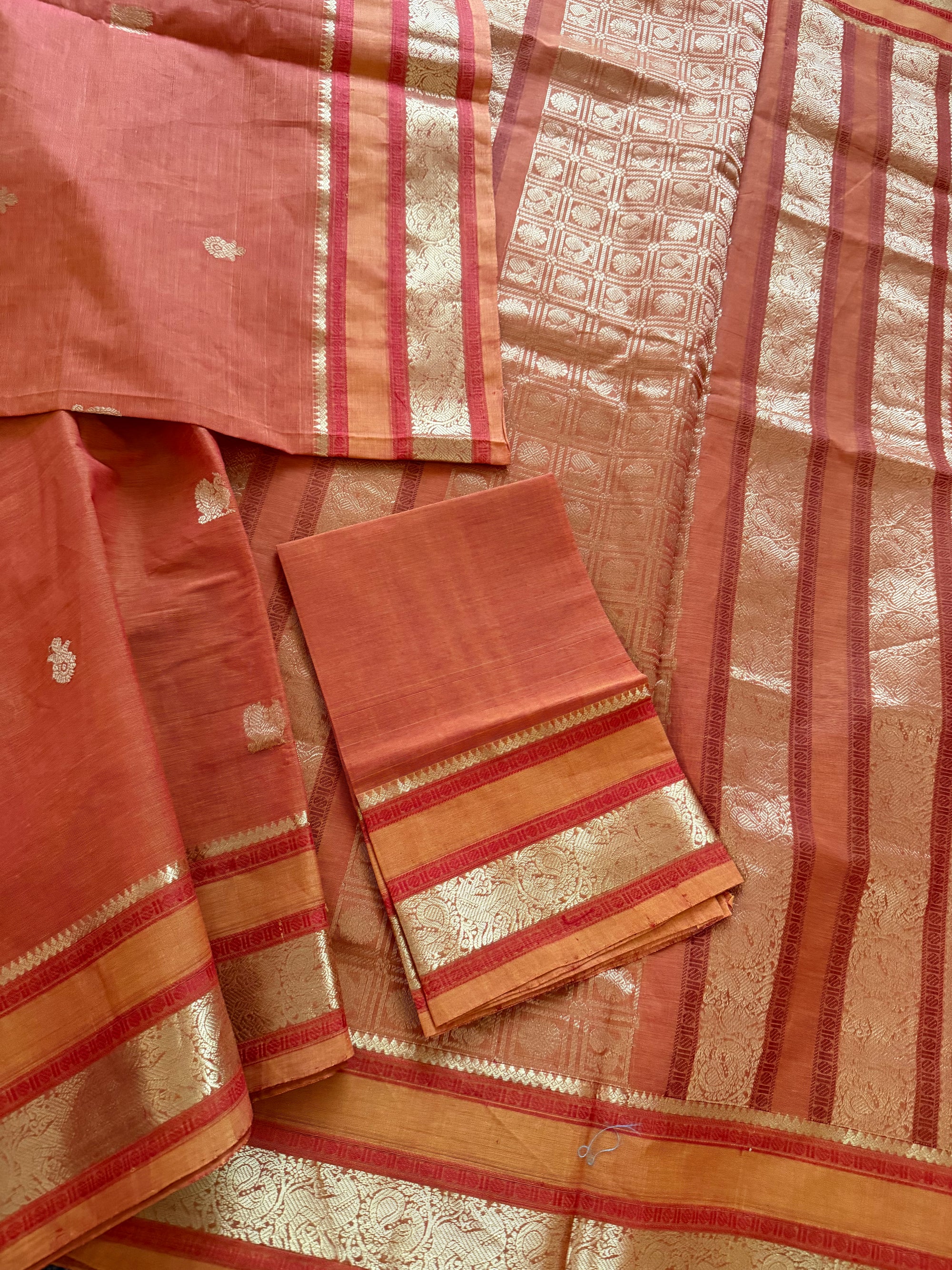 Silk Cotton :  Rust orange