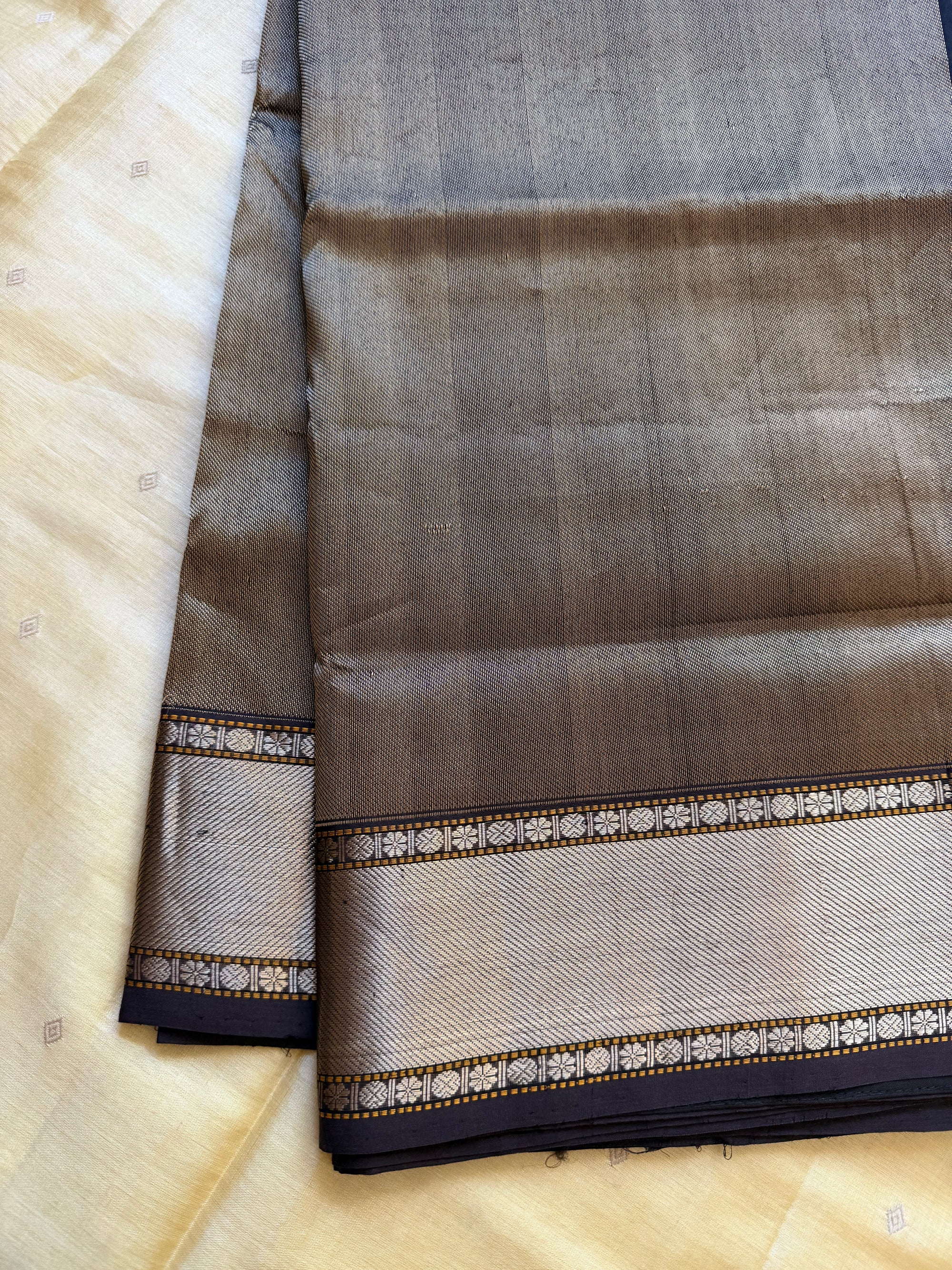 Silk Cotton : Double Pallu (Coffee Brown)