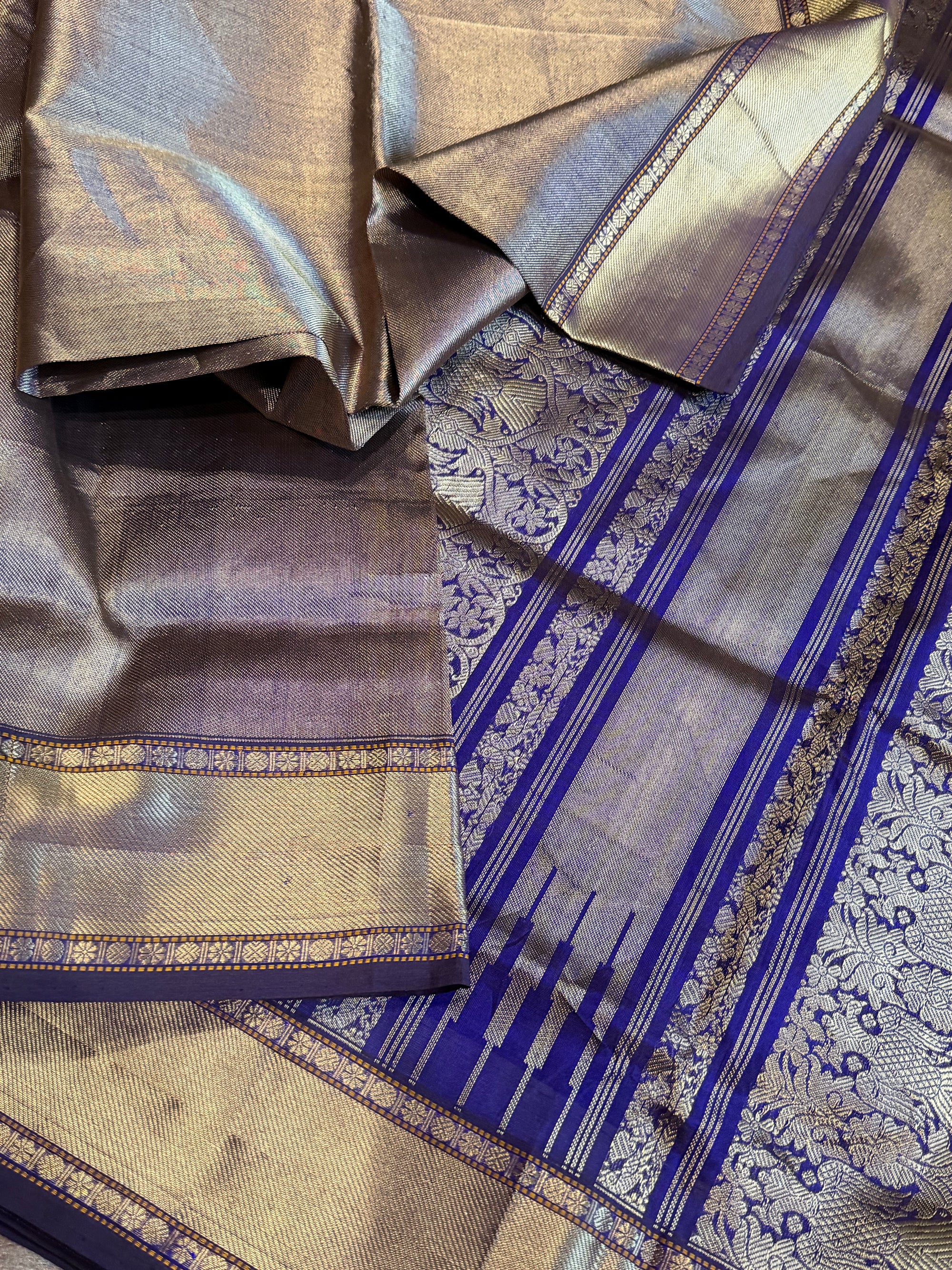 Silk Cotton : Double Pallu