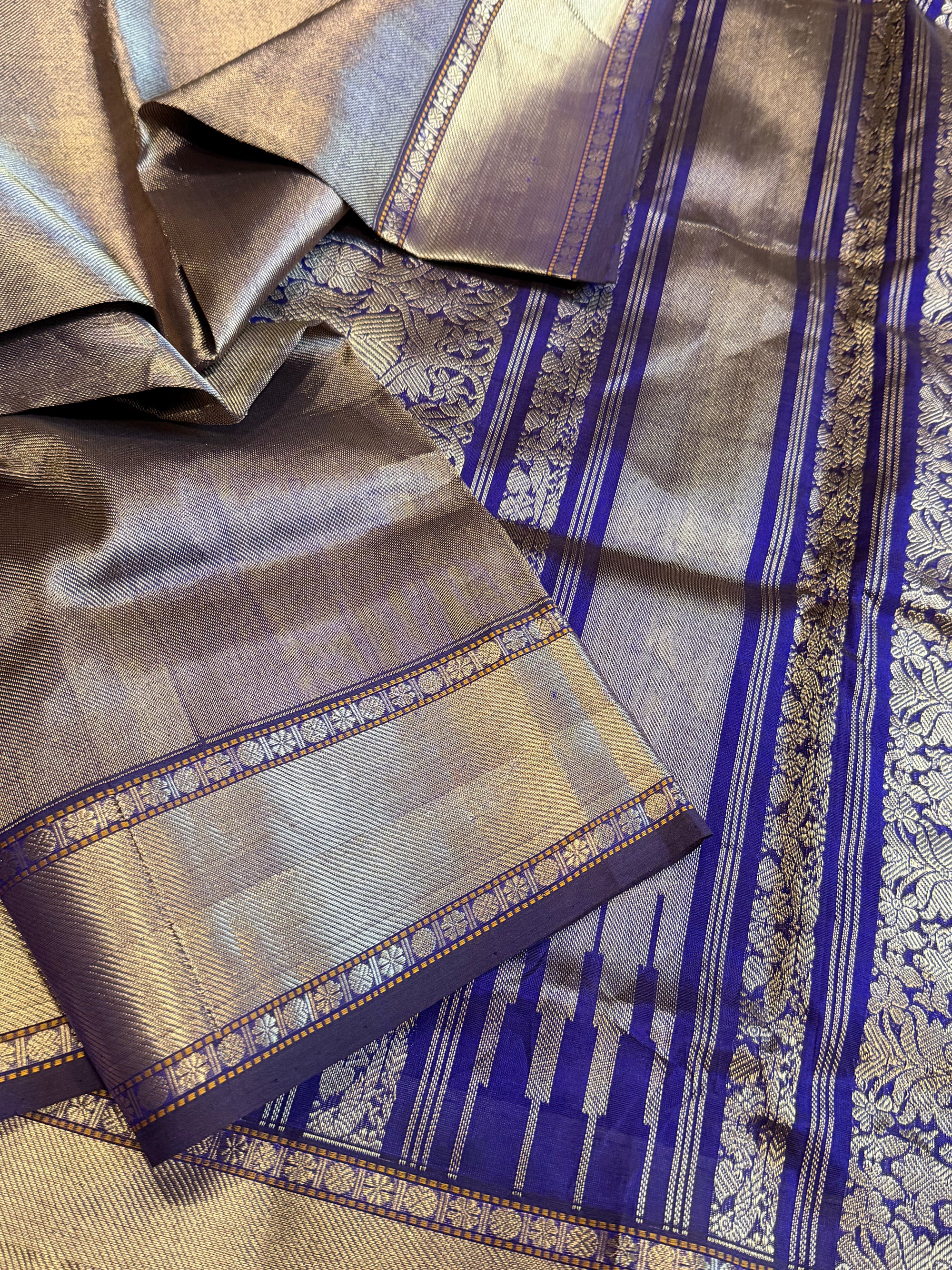 Silk Cotton : Double Pallu