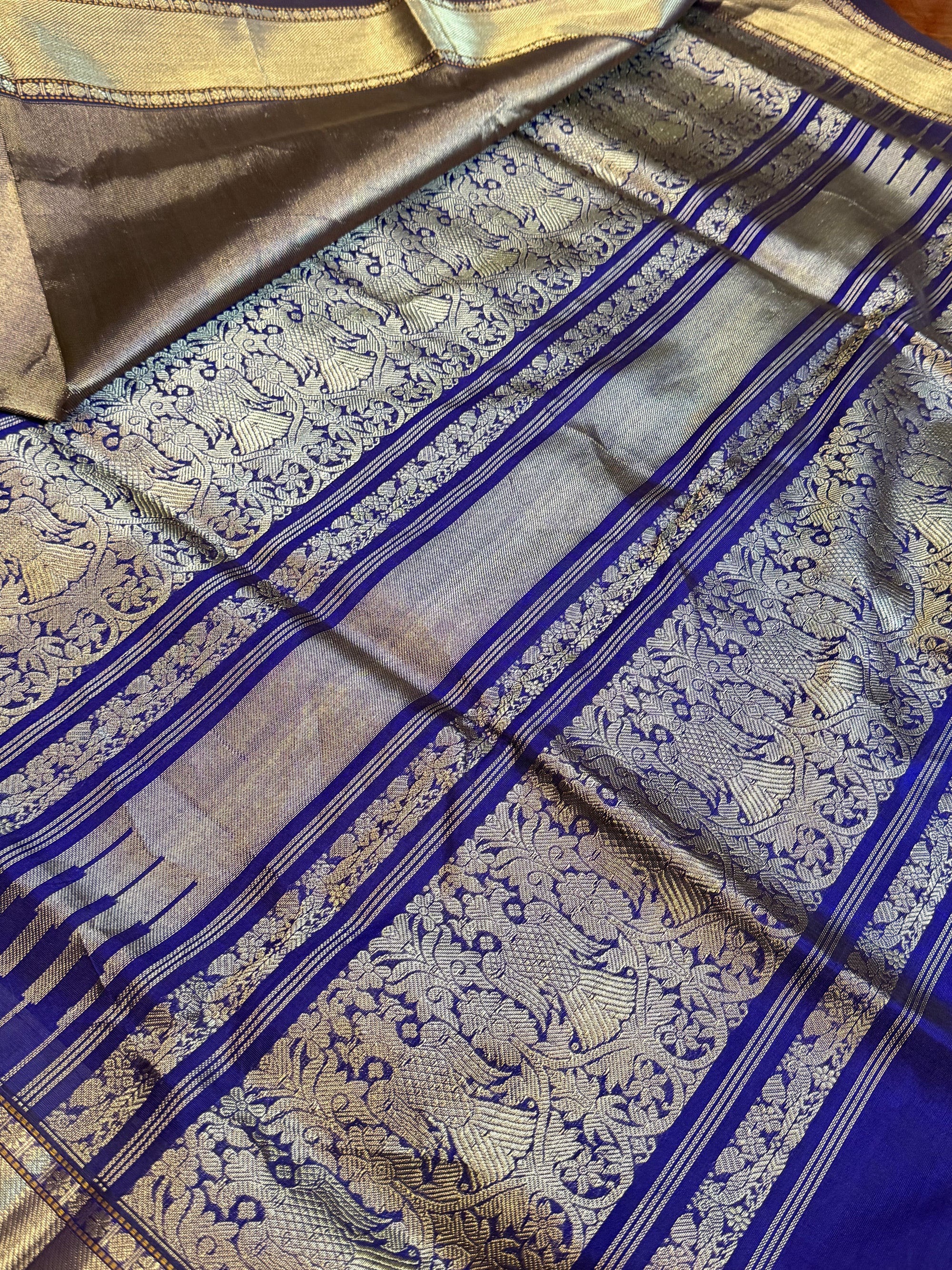 Silk Cotton : Double Pallu