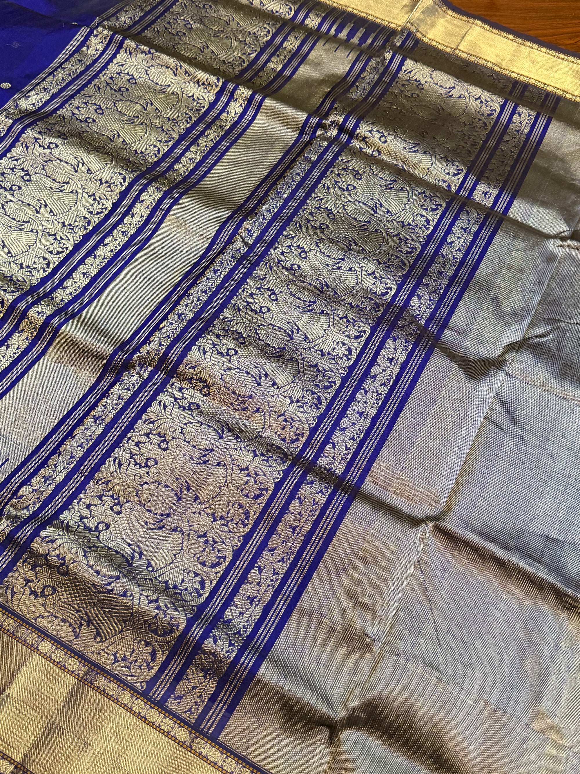 Silk Cotton : Double Pallu