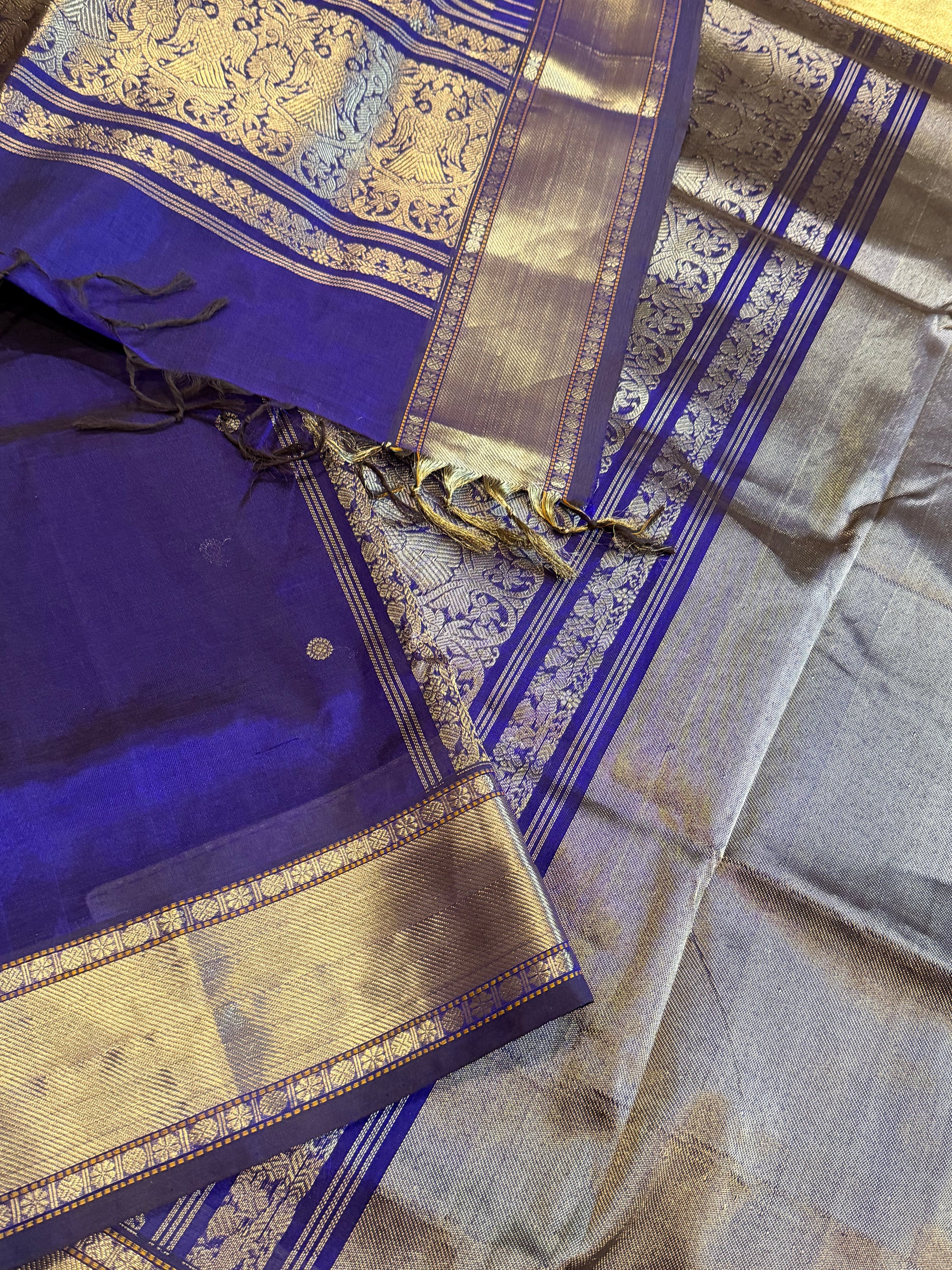 Silk Cotton : Double Pallu