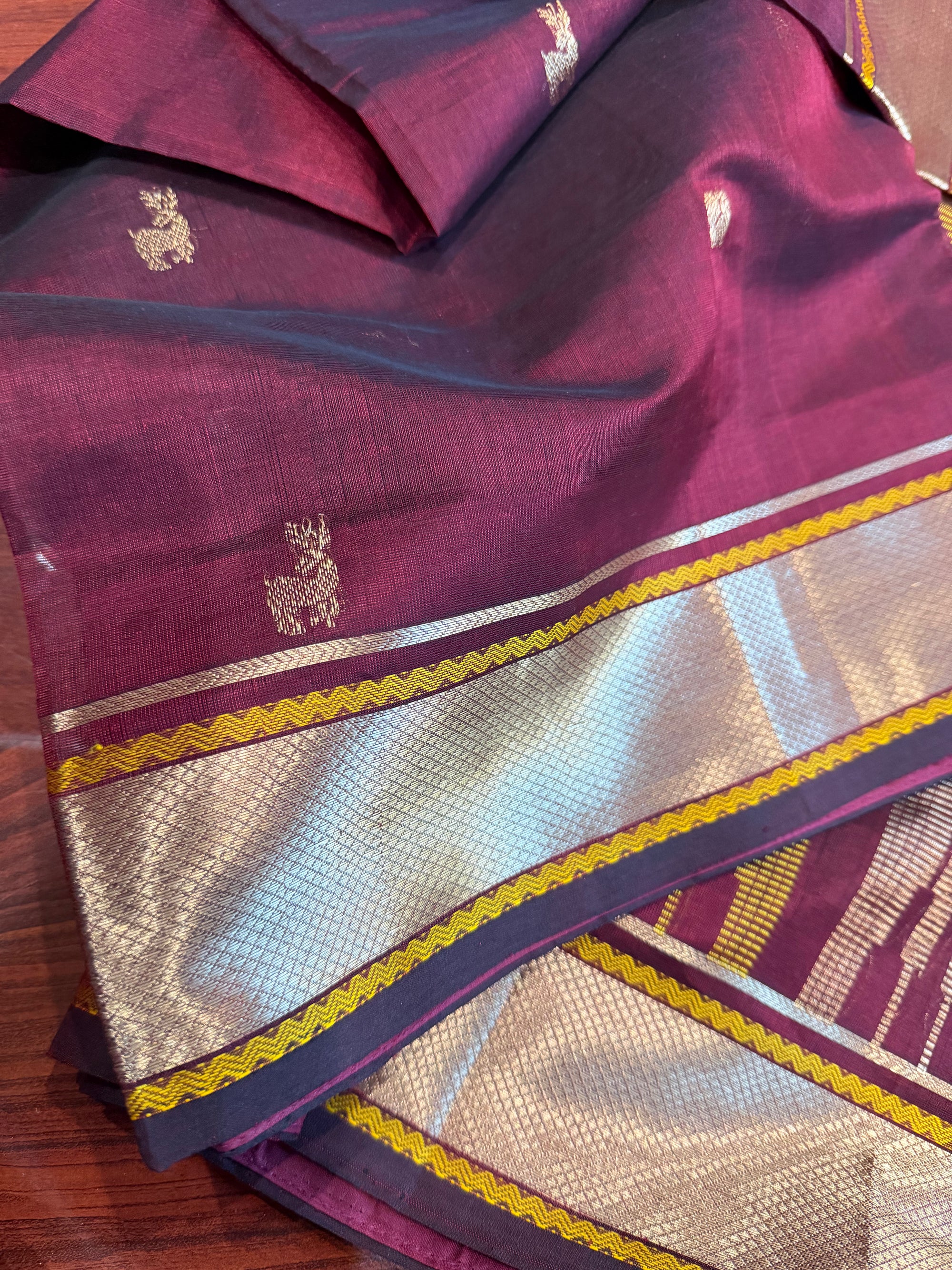 Silk Cotton: Deep Maroon