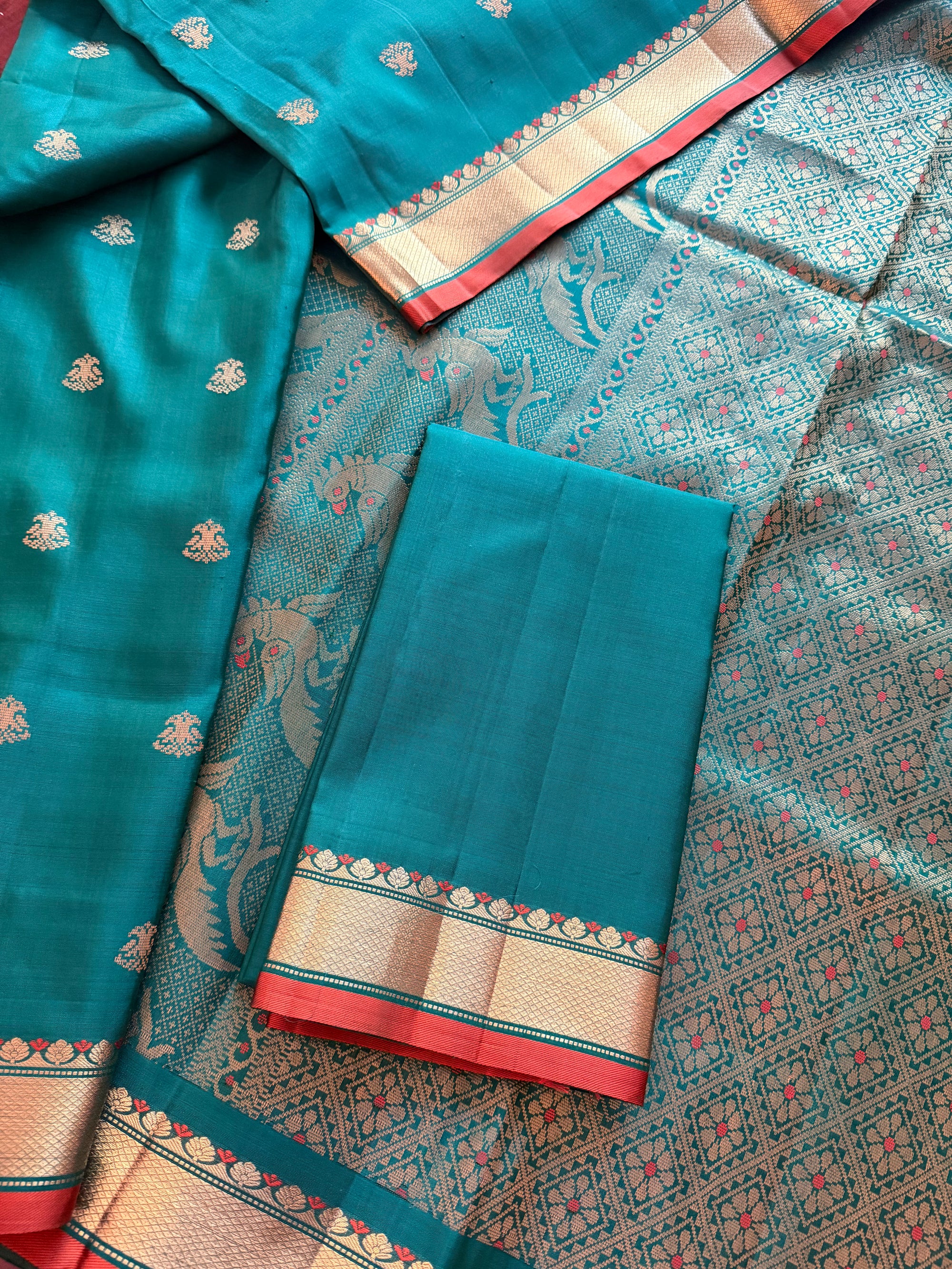 SWARA: Vintage Inspired Kanjivaram (Meenakshi Green)