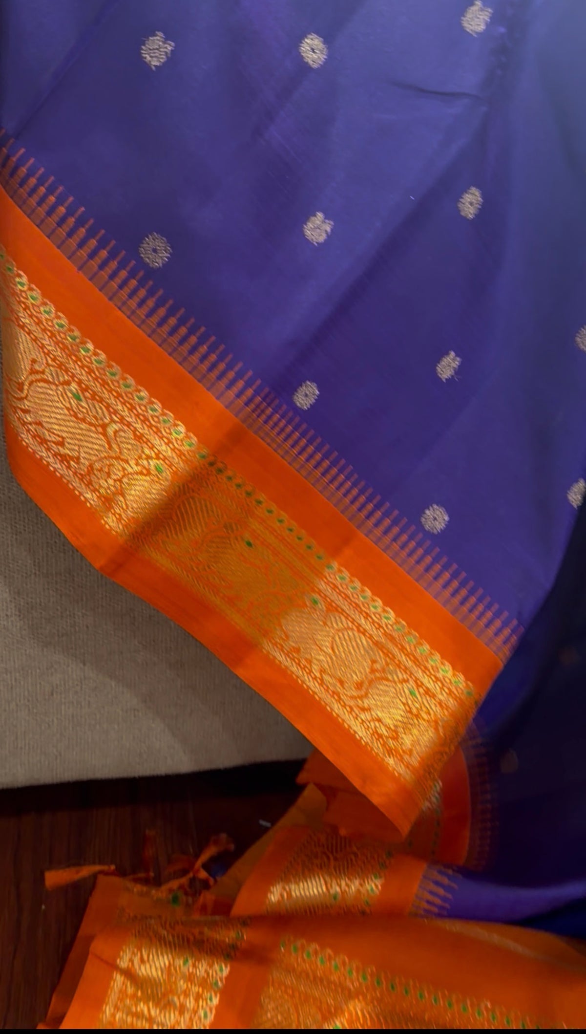 VINTAGE KANJIVARAM : INK BLue