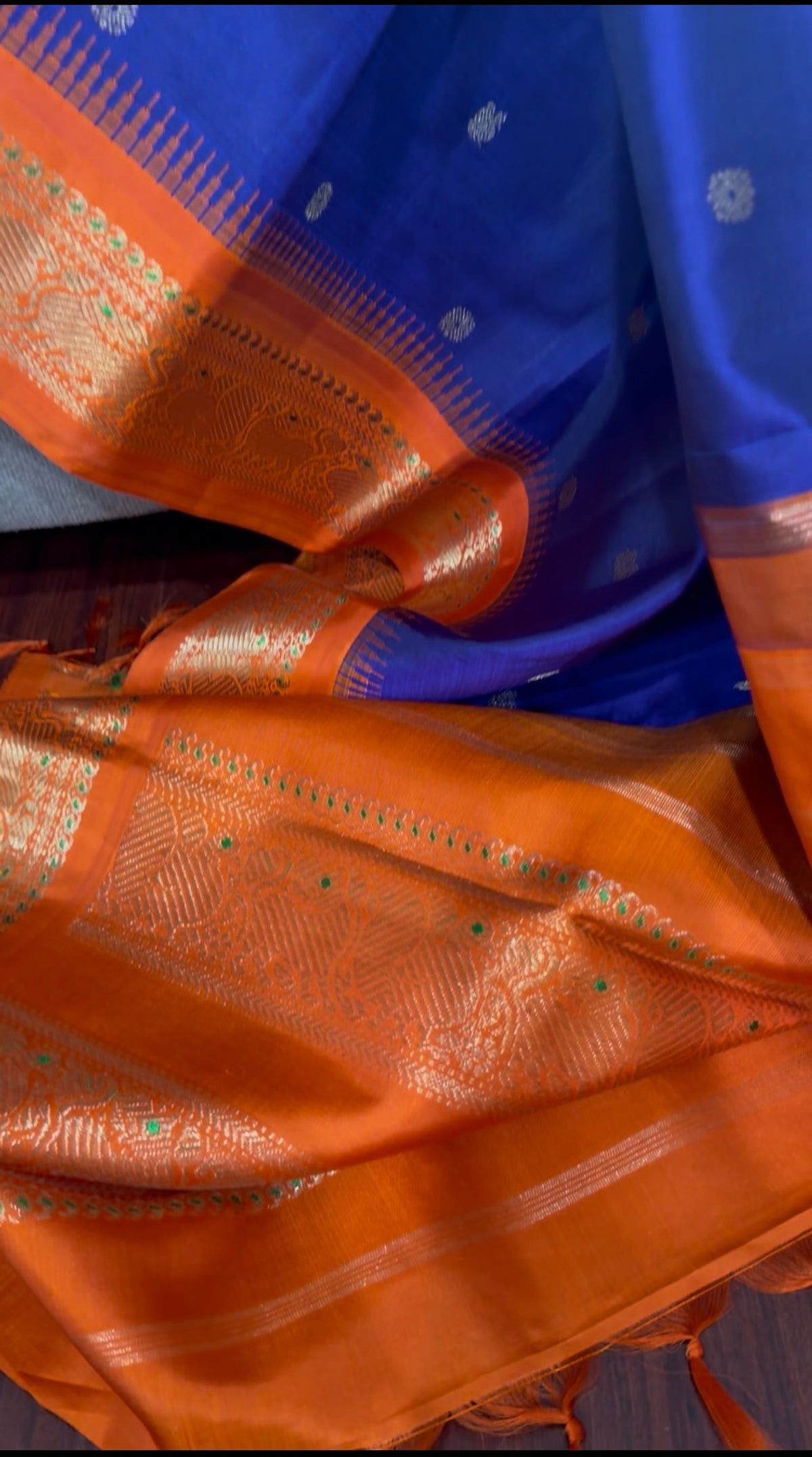VINTAGE KANJIVARAM : INK BLue