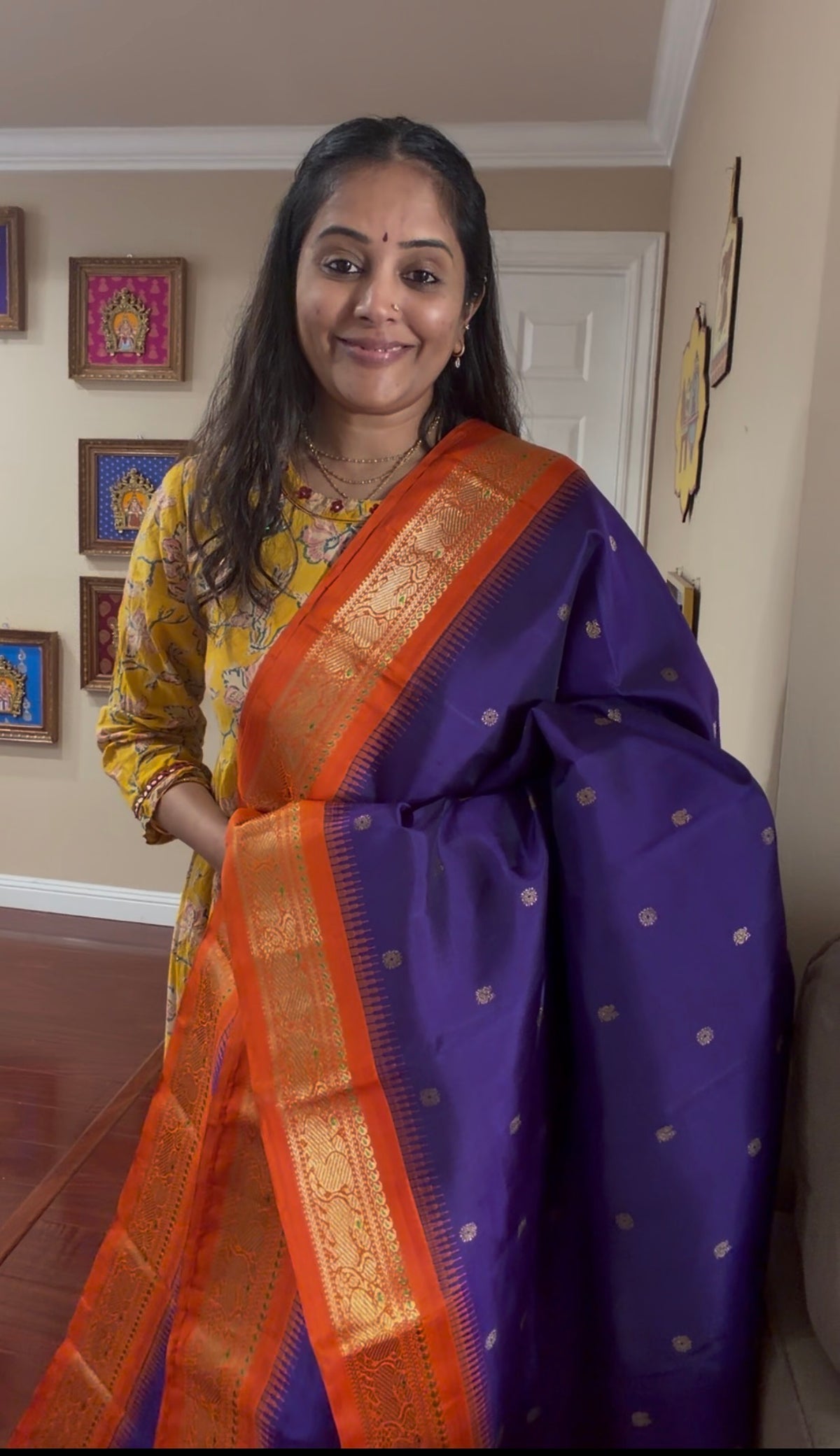 VINTAGE KANJIVARAM : INK BLue