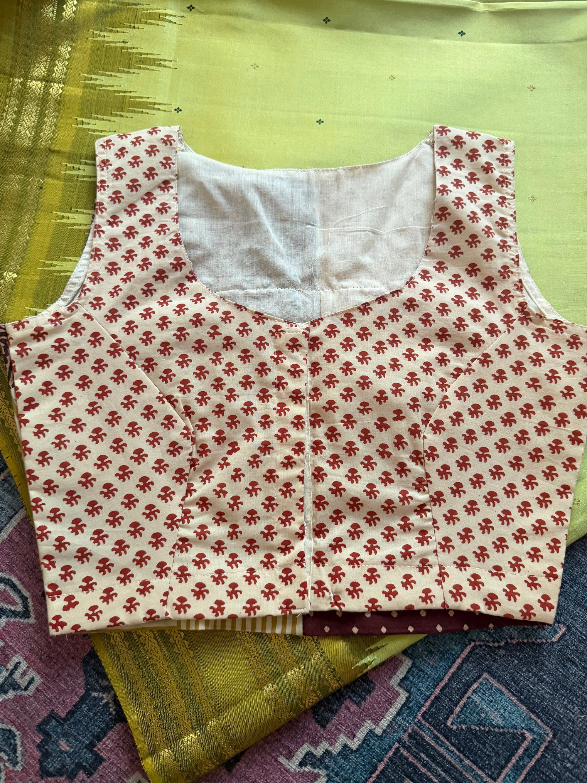 Handcrafted Ready to Wear Blouse : Ikat &amp; Suf Embroidery (Multple Sizes)
