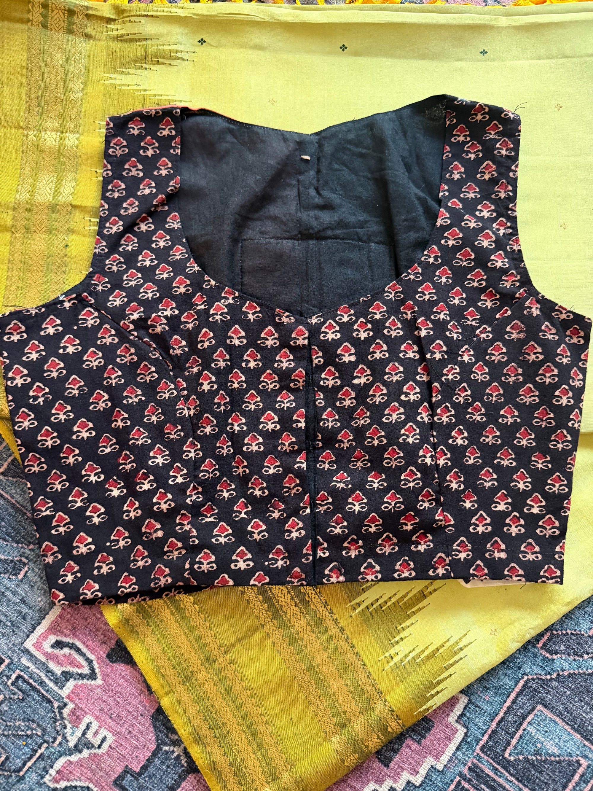 Handcrafted Ready to Wear Blouse : Ikat &amp; Suf Embroidery (38/40)