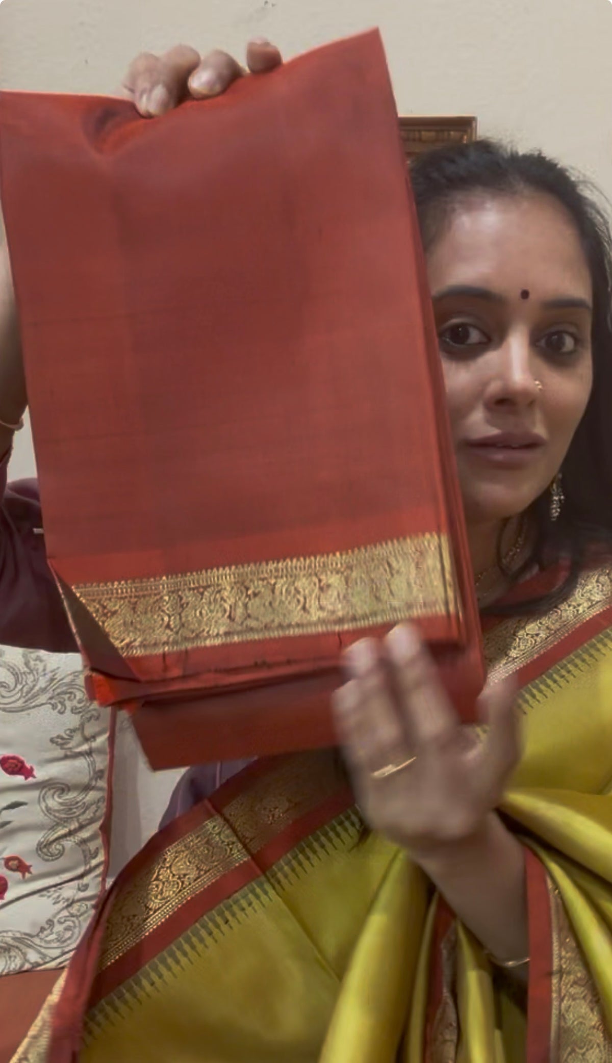 MAATHEY: Small border Korvai Kanjivaram