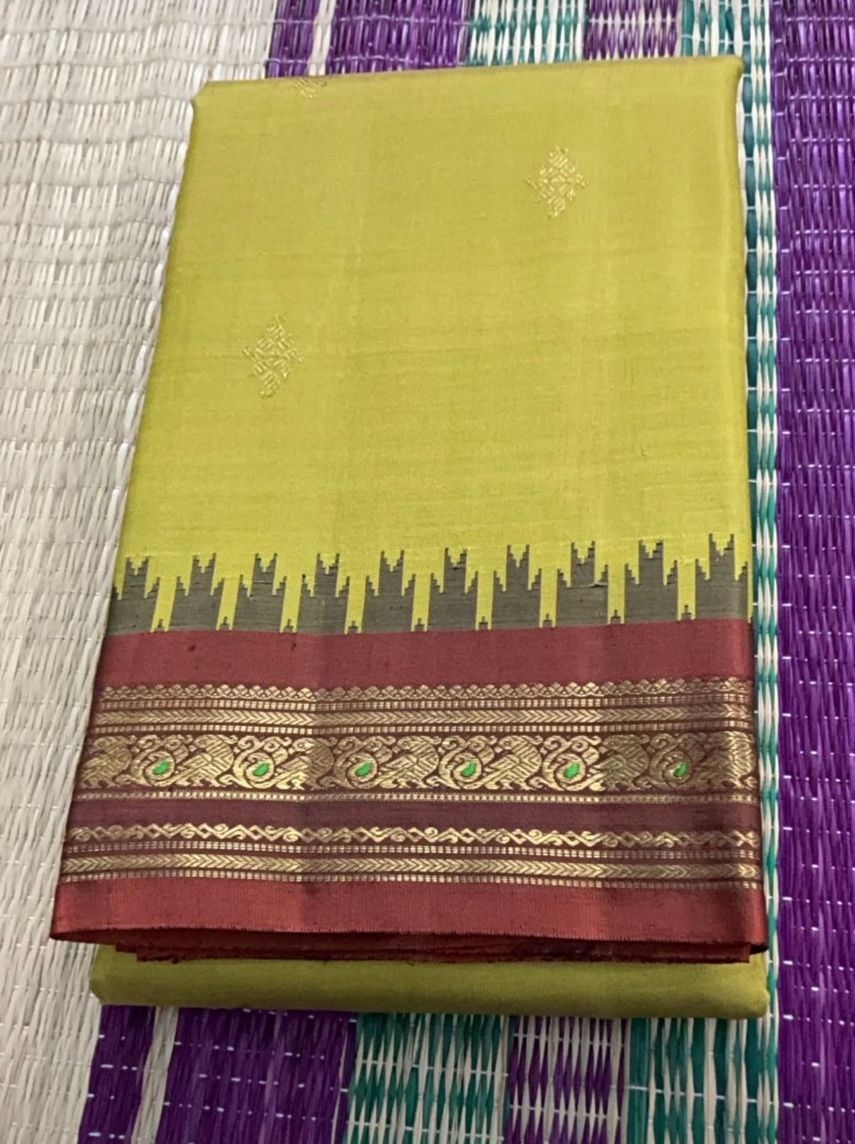 MAATHEY: Small border Korvai Kanjivaram