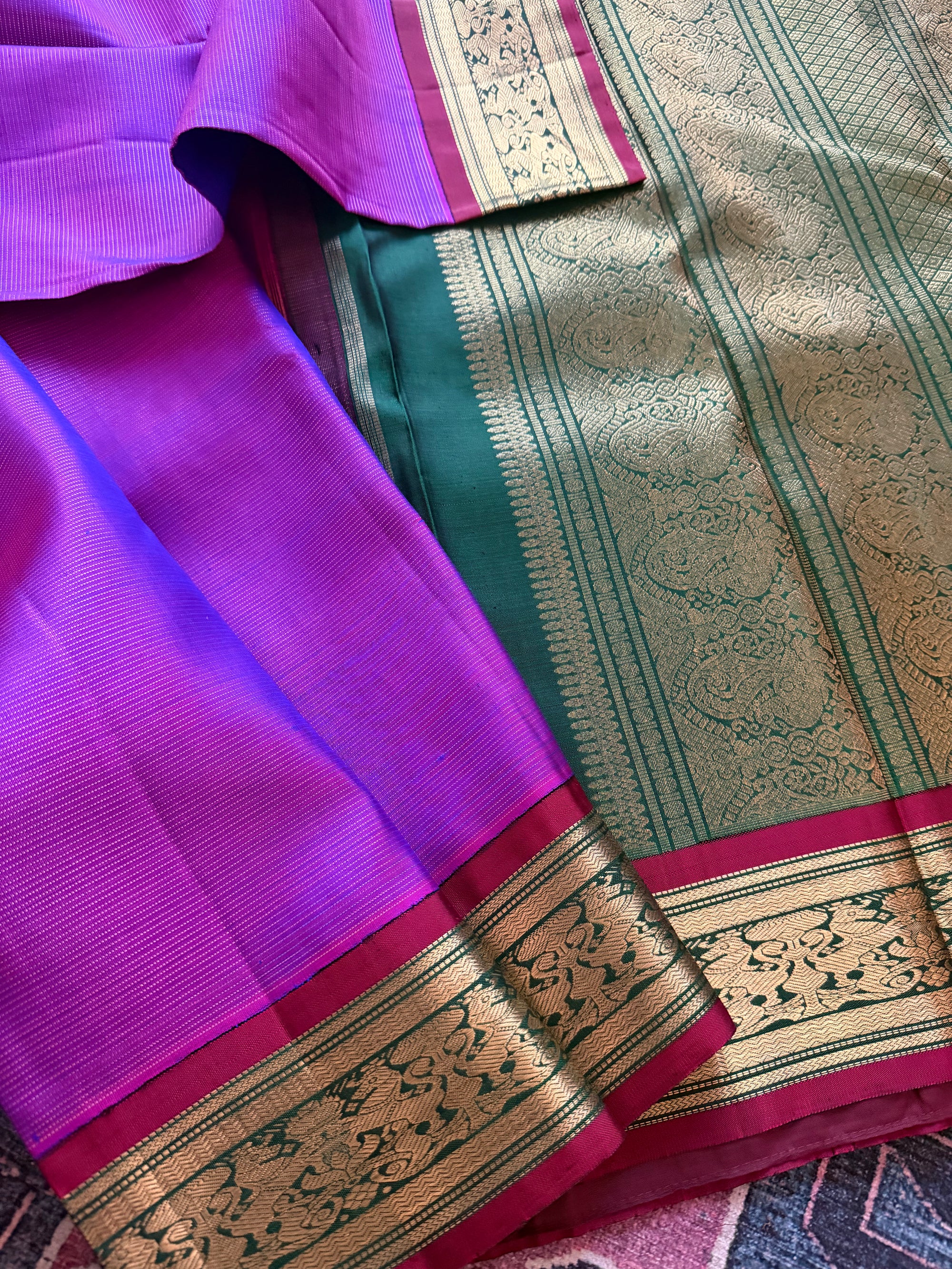 MYTHILI:  Vairaoosi Korvai Kanjivaram Silk