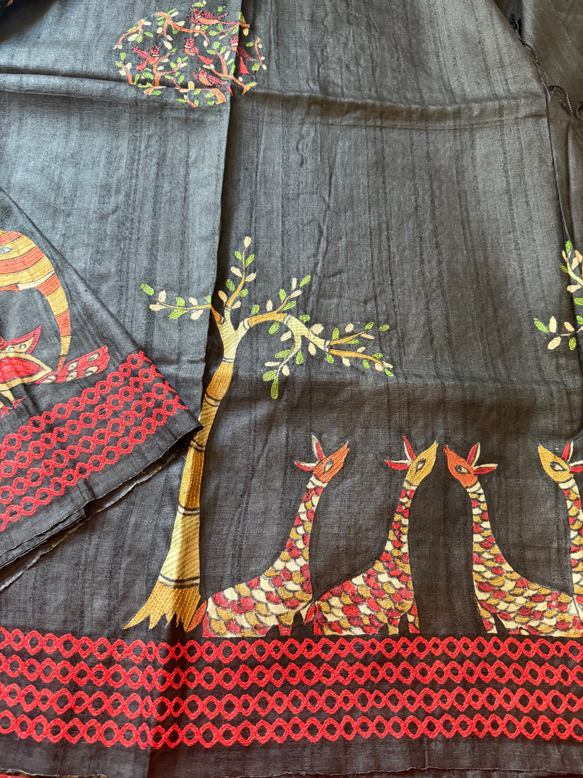 Kamaniya Kantha : Handcrafted Tussar