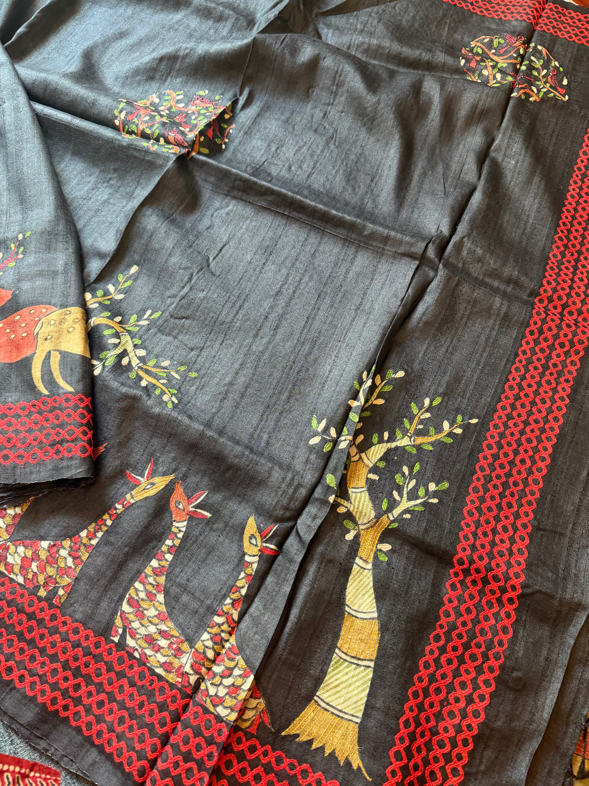 Kamaniya Kantha : Handcrafted Tussar