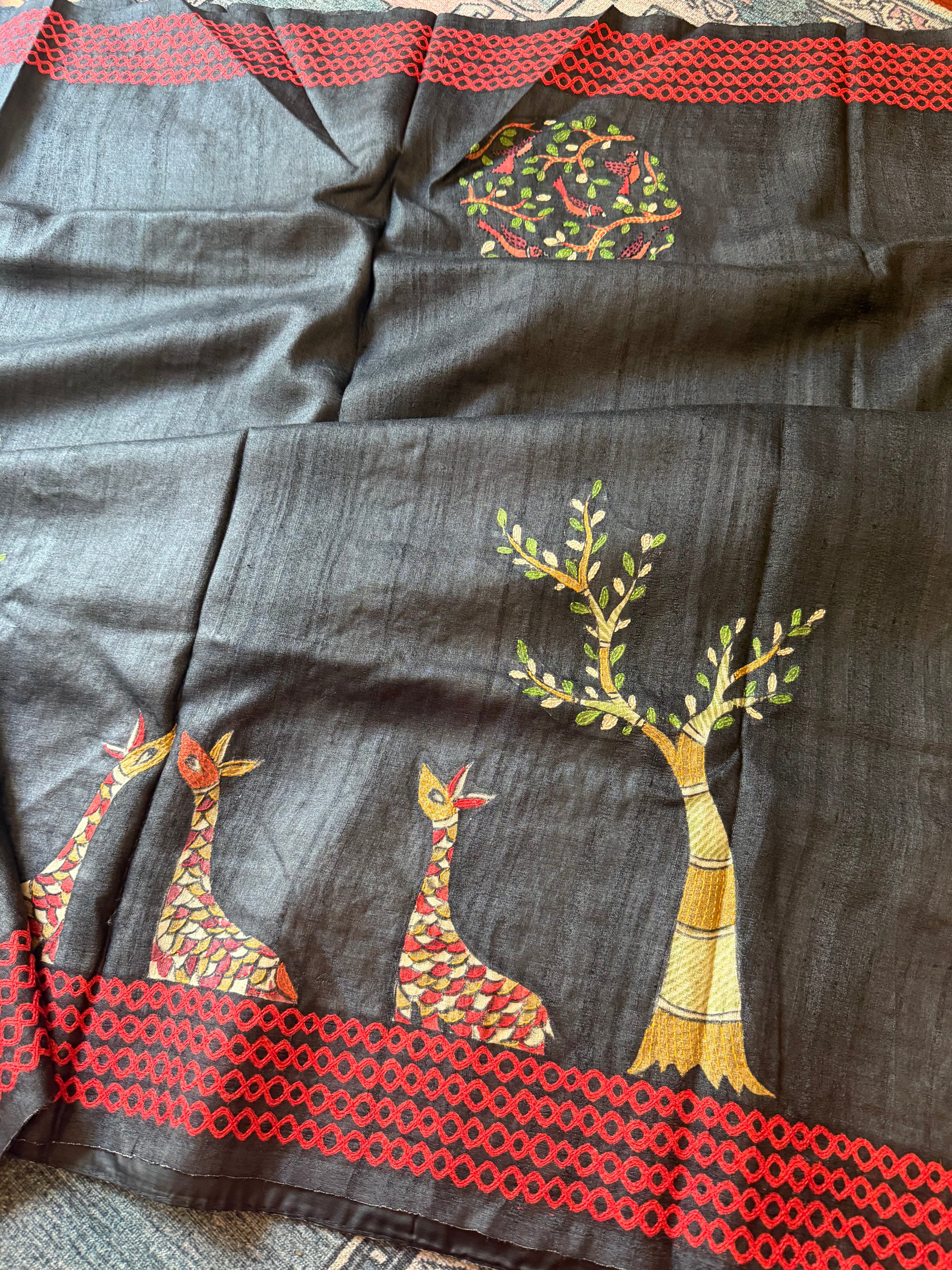 Kamaniya Kantha : Handcrafted Tussar