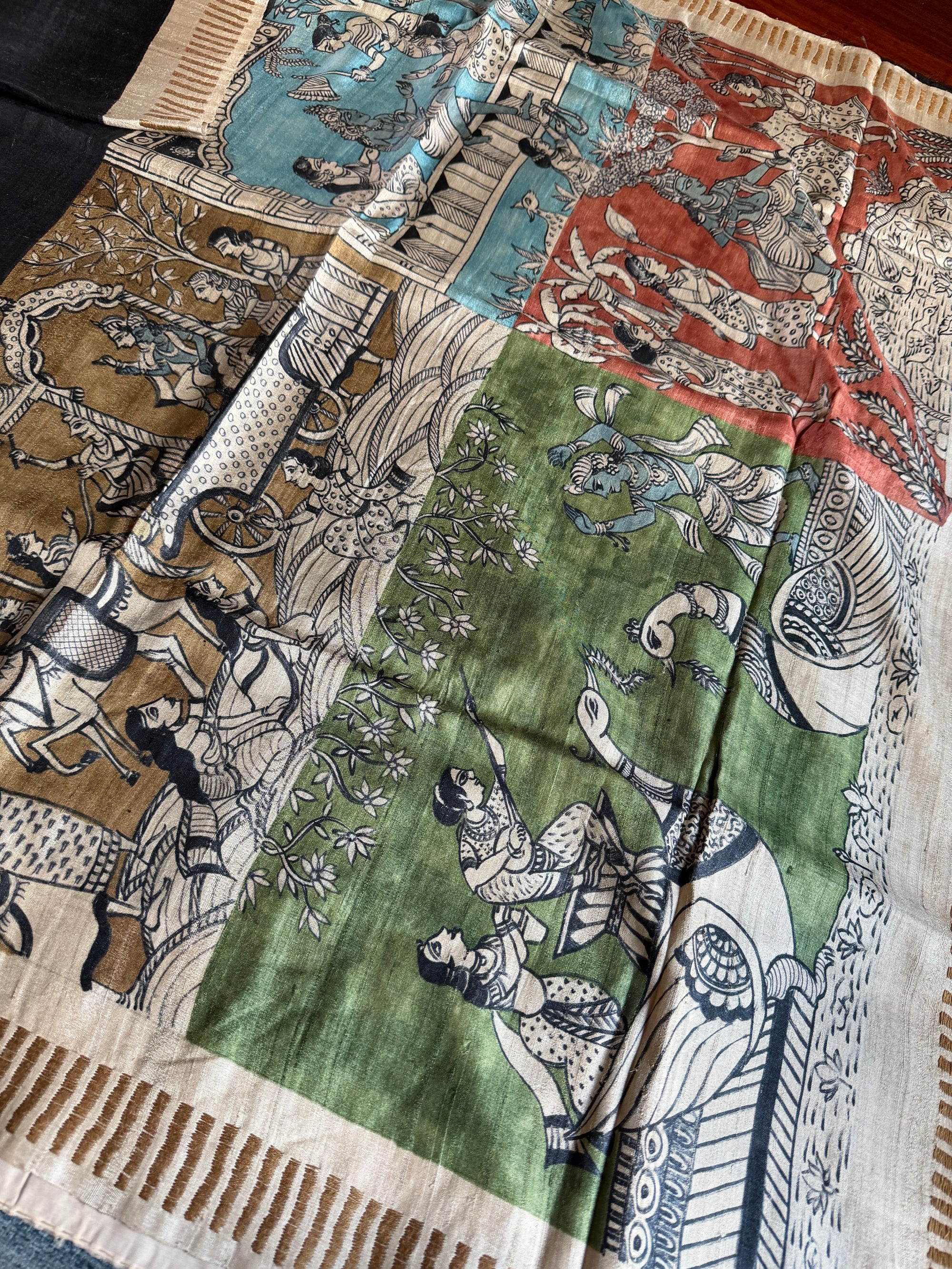 Kamaniya Kantha : Handcrafted Tussar