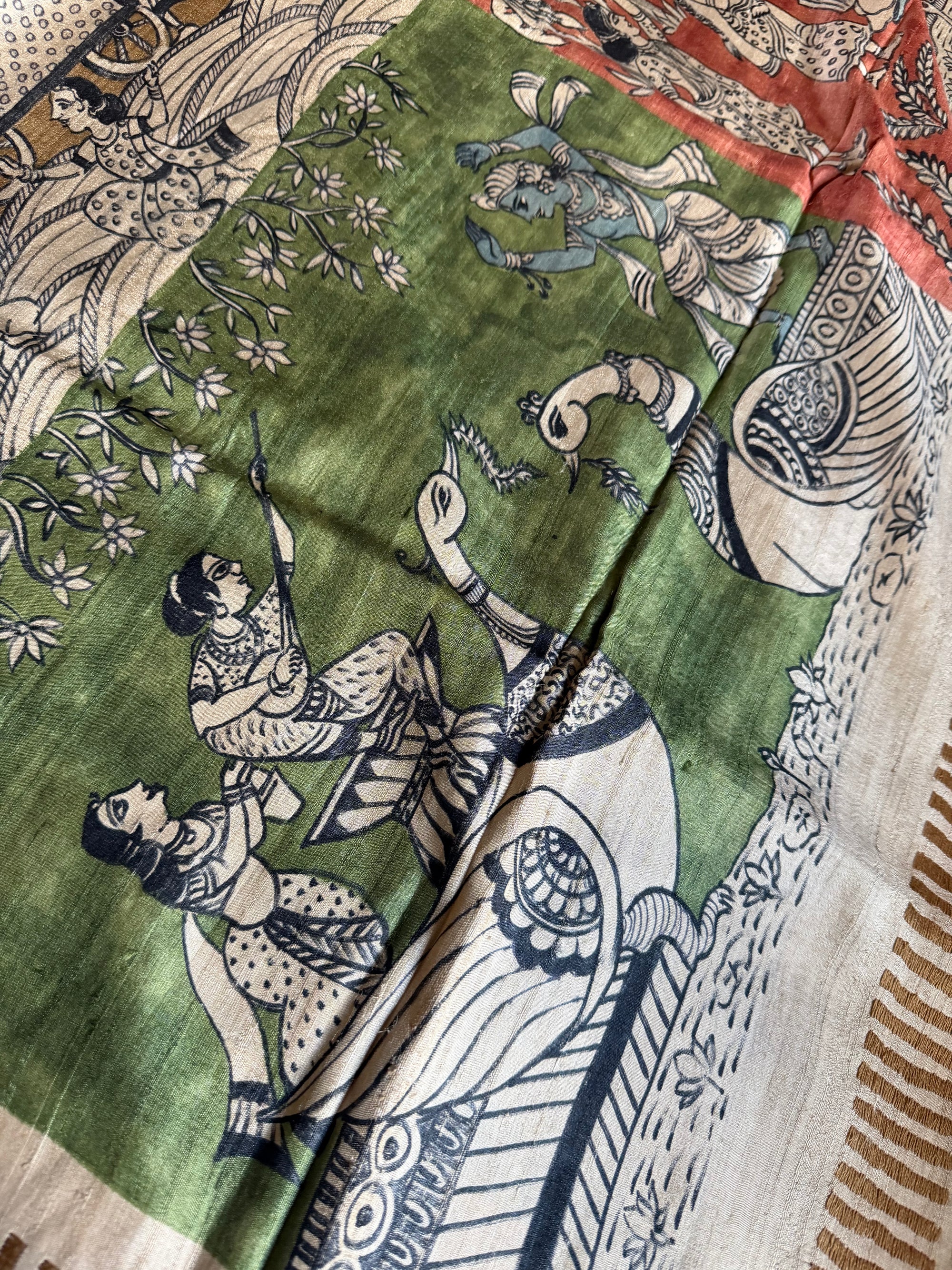 Kamaniya Kantha : Handcrafted Tussar
